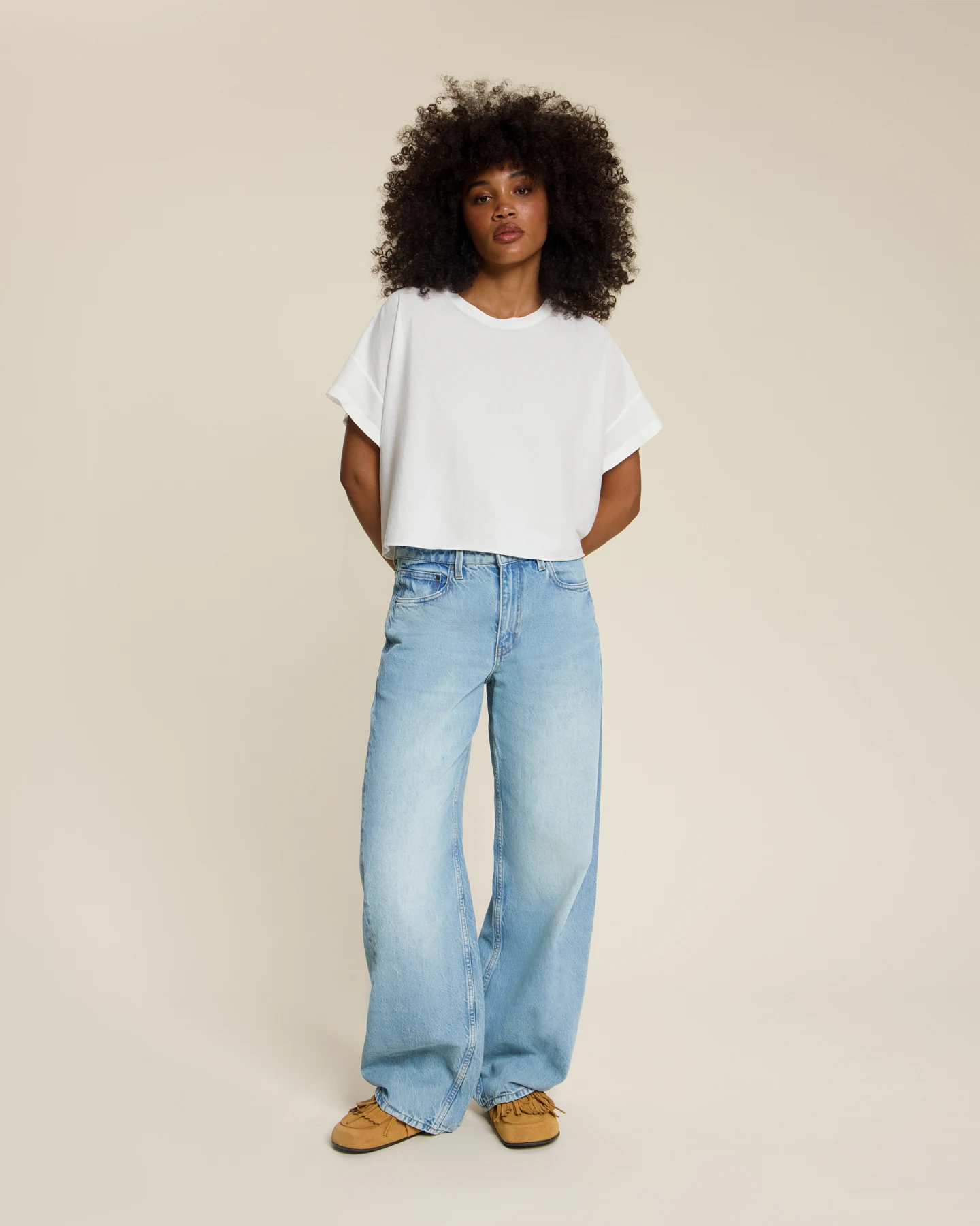Kuyichi Damen vegan Jeans Lucy Locker Geschnitten Revintaged Blue – Ansicht 2