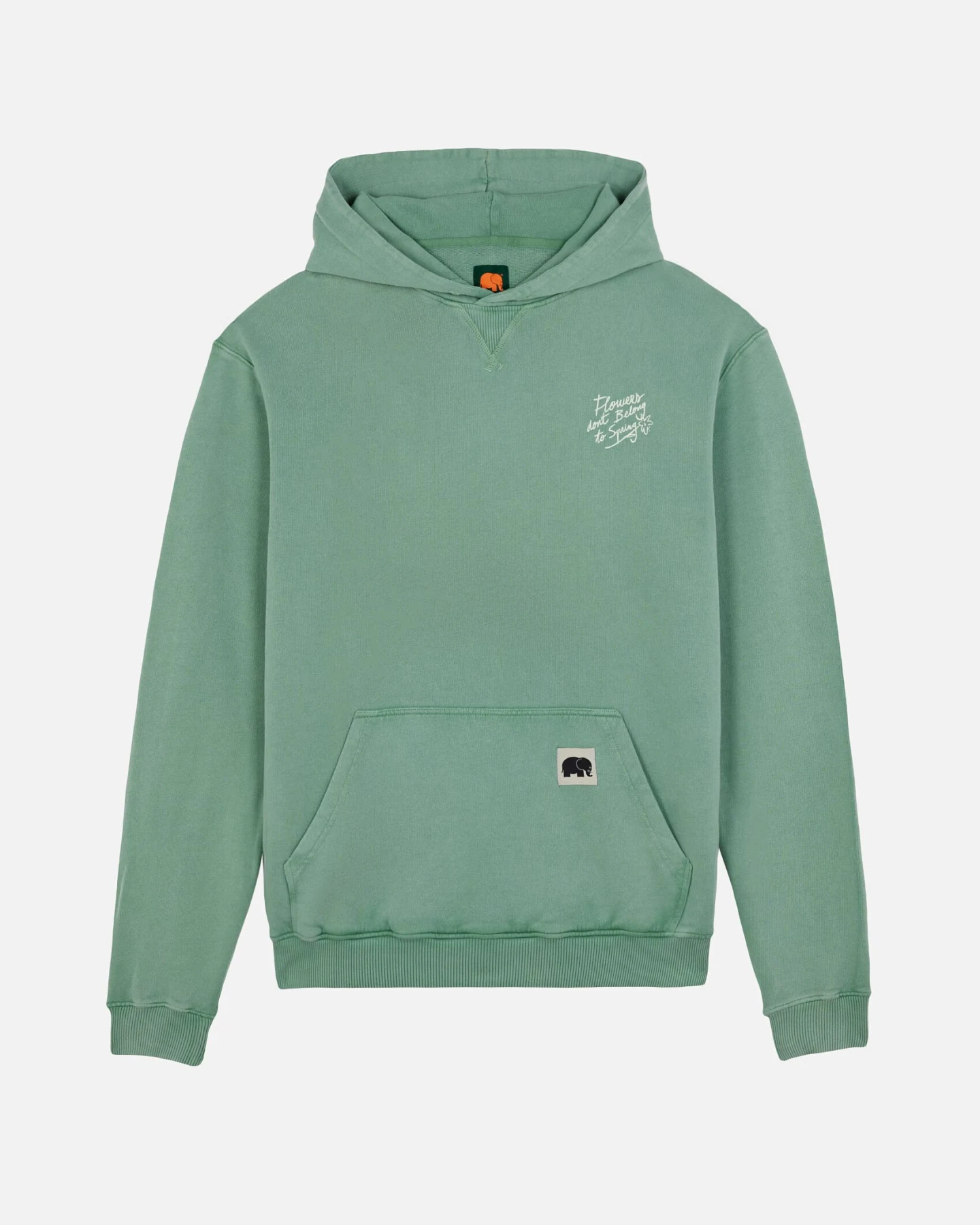 Trendsplant Herren vegan Hoodie Flowers Vintage Sage – Ansicht 2