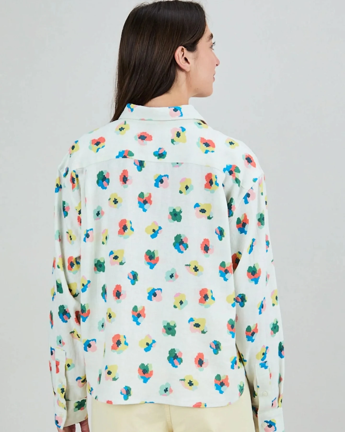 Bluse Mini Flower Boxy Off White – Ansicht 3