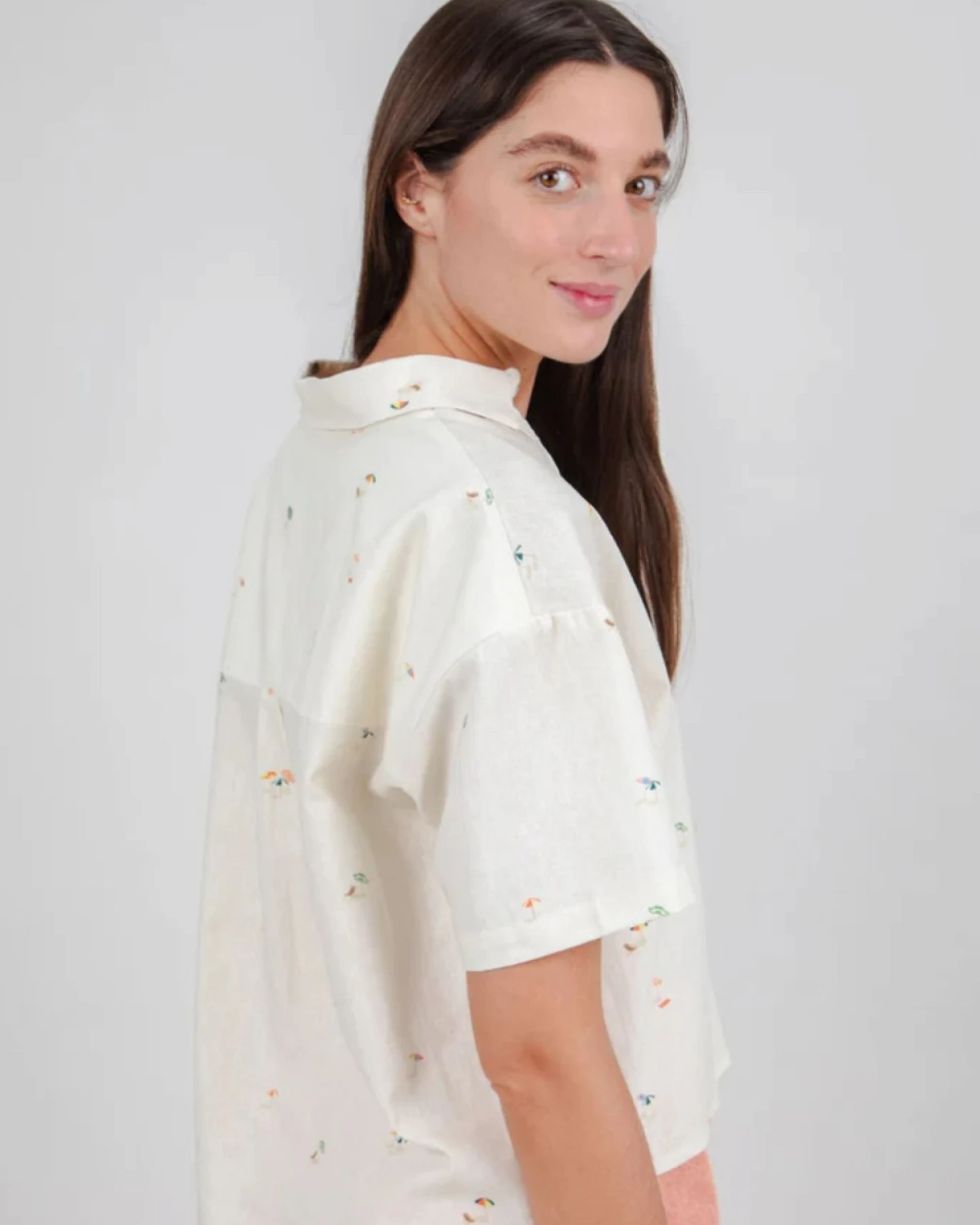 Bluse Beach Please Cropped Off White – Ansicht 4
