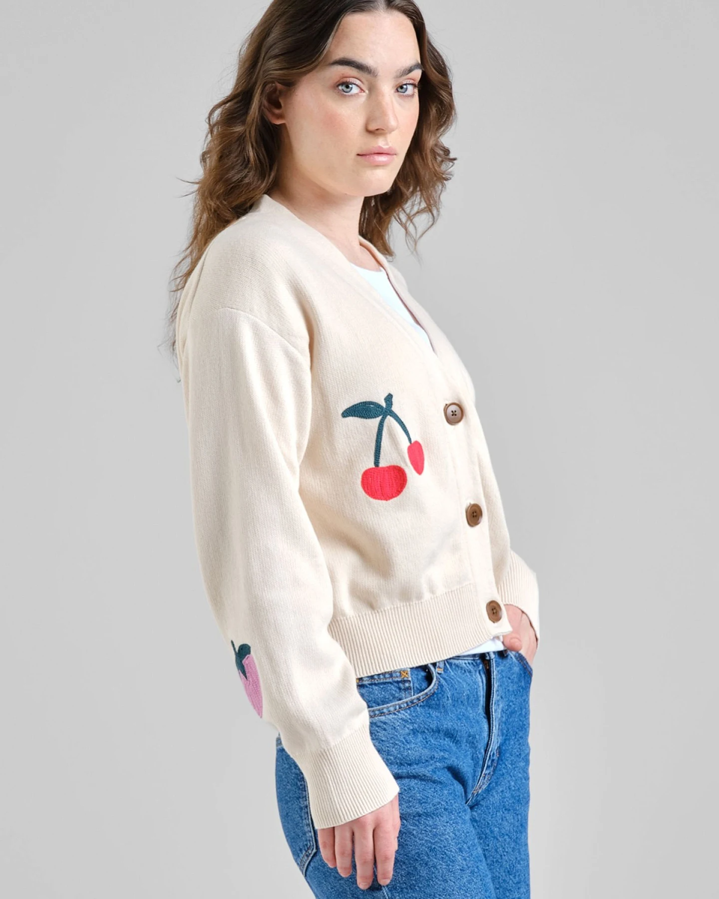 Cardigan Kanan Berries Off White – Ansicht 4