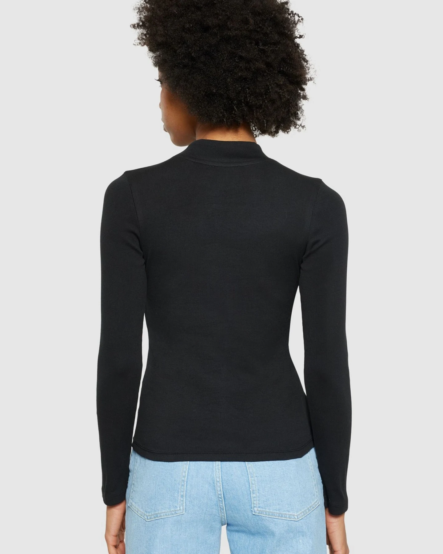 Longsleeve Rib High Neck Rib – Ansicht 2