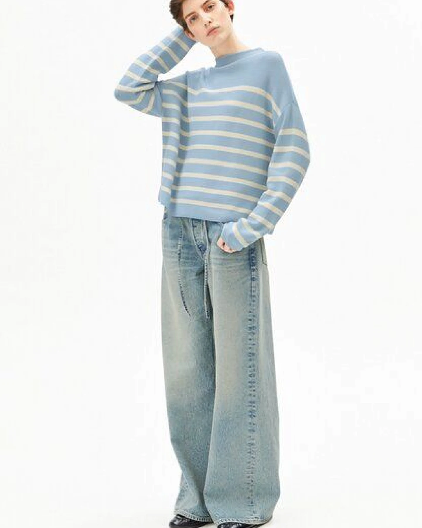 ARMEDANGELS MERINAA STRIPES Damen Strickpullover aus Bio-Baumwolle – Ansicht 4