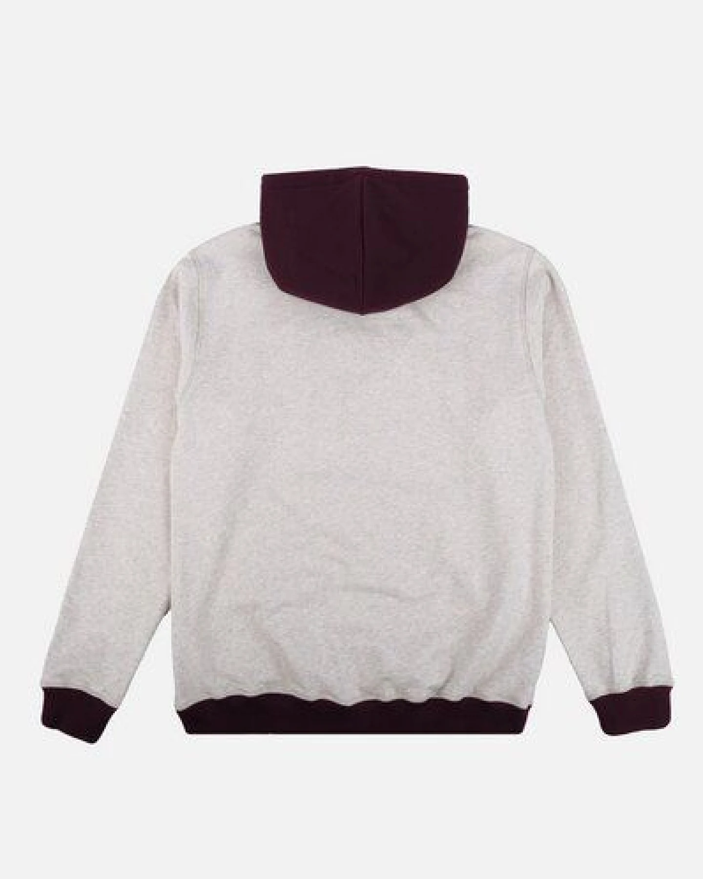 Trendsplant The Hooded Oversized Sweatshirt Warm Heather Grey/Wine Red – Ansicht 4