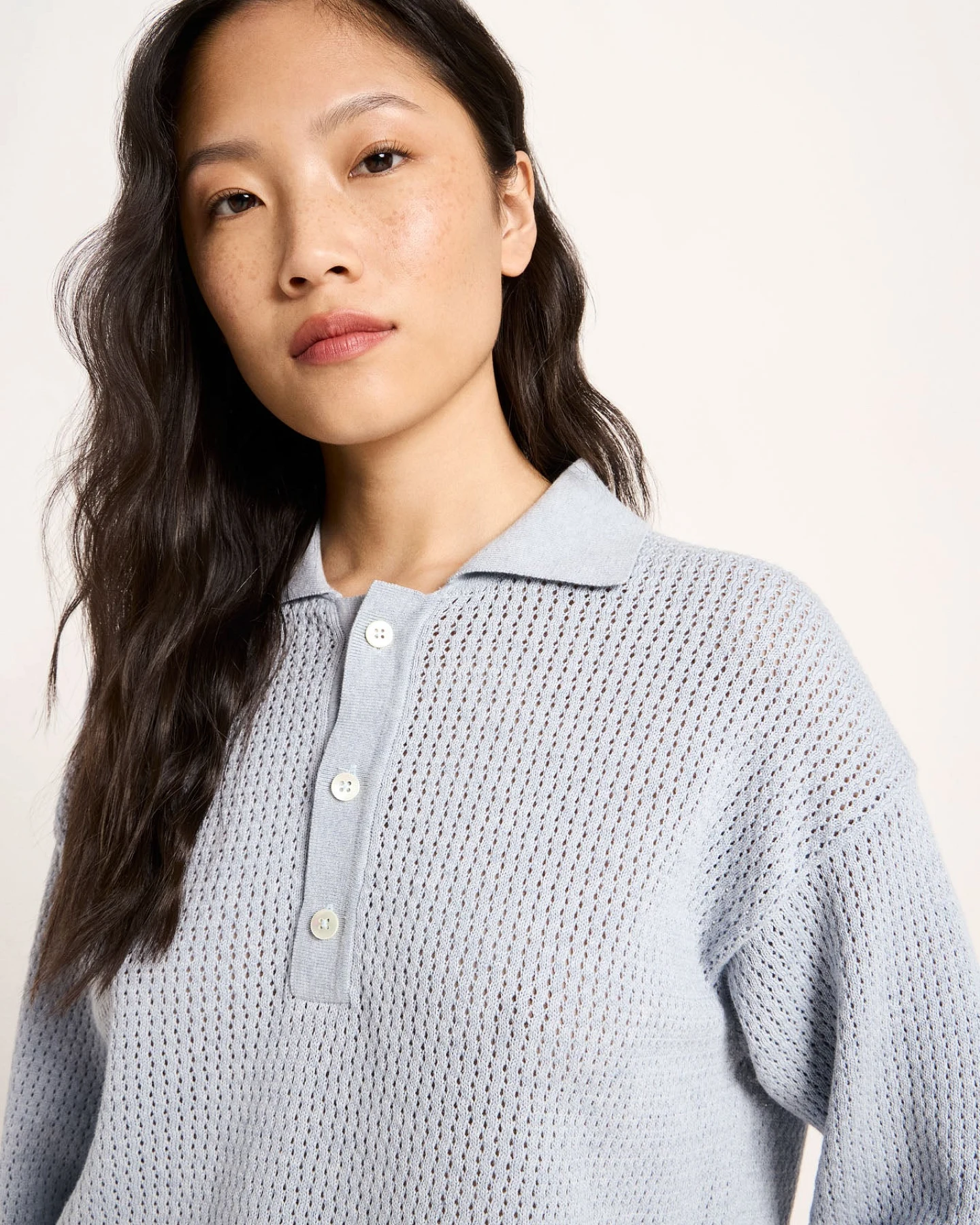 Pullover mit Polo-Kragen (GOTS) – Ansicht 3