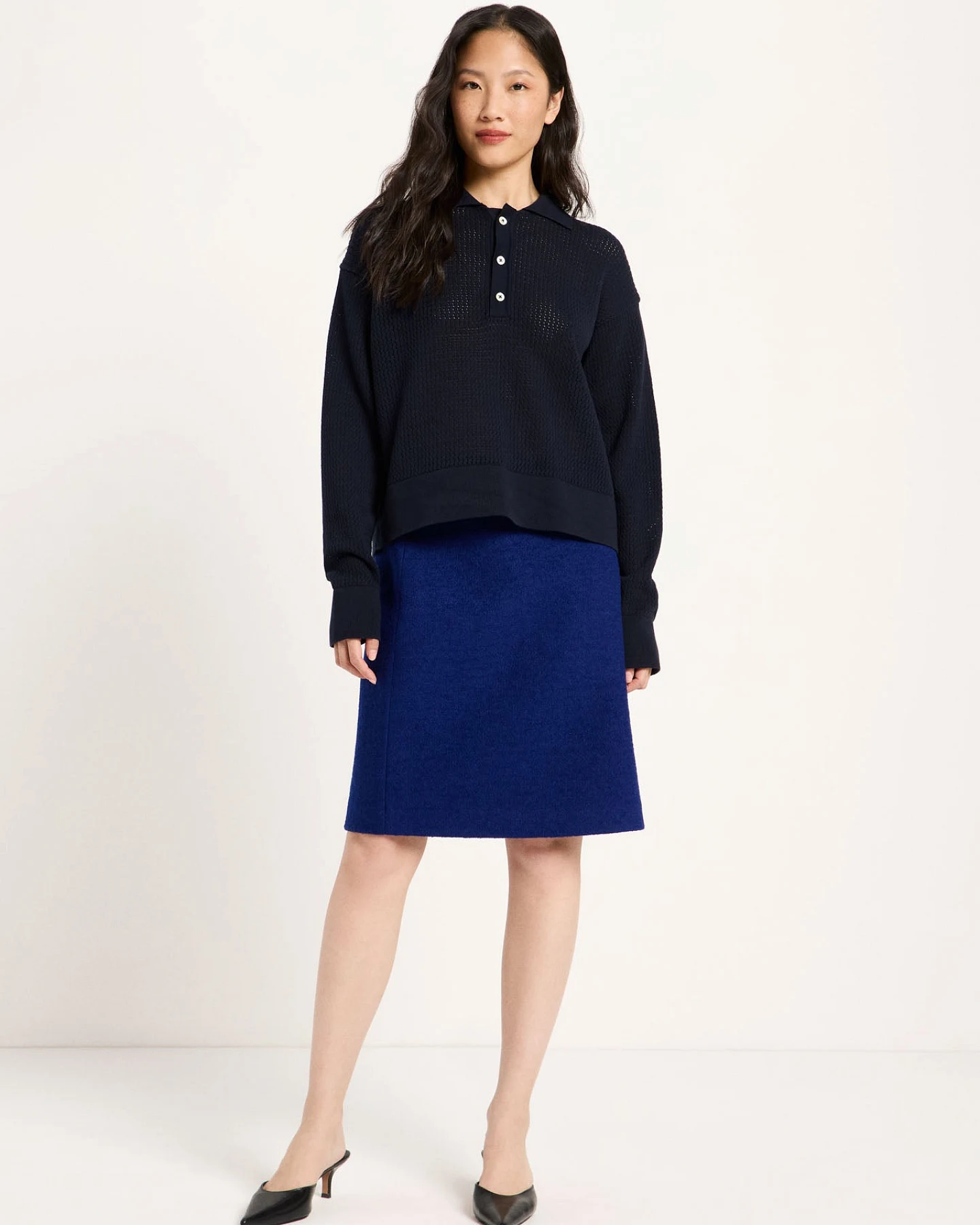 Pullover mit Polo-Kragen (GOTS) – Ansicht 2
