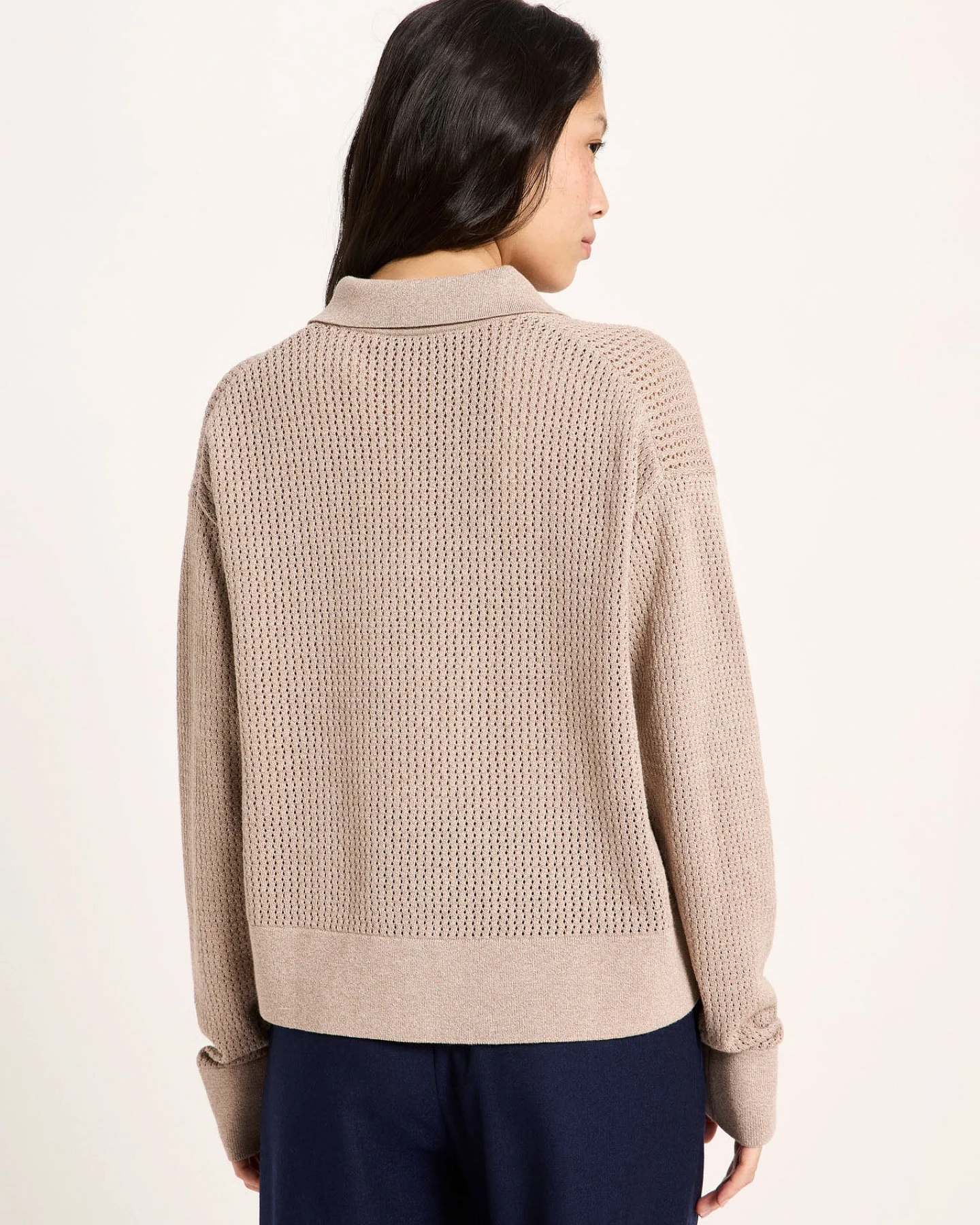 Pullover mit Polo-Kragen (GOTS) – Ansicht 4
