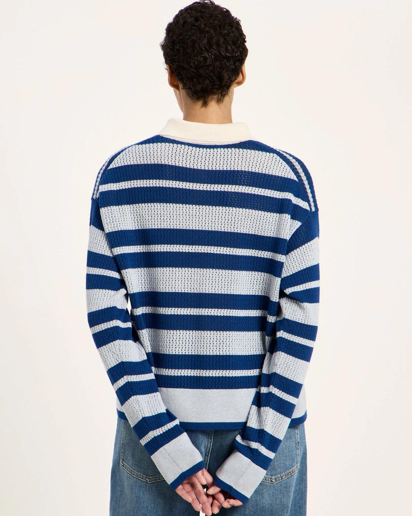 Pullover mit Polo-Kragen (GOTS) – Ansicht 4