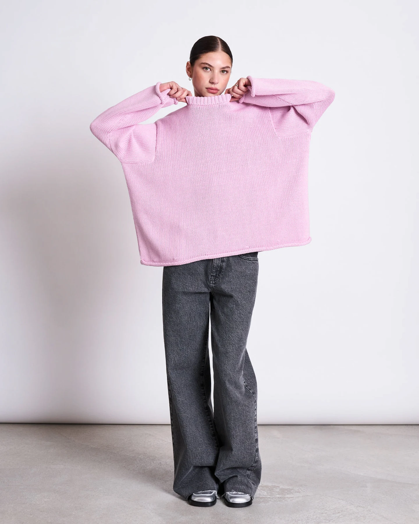 JAN 'N JUNE Damen vegan Pullover Sona Light Orchid Pink – Ansicht 2