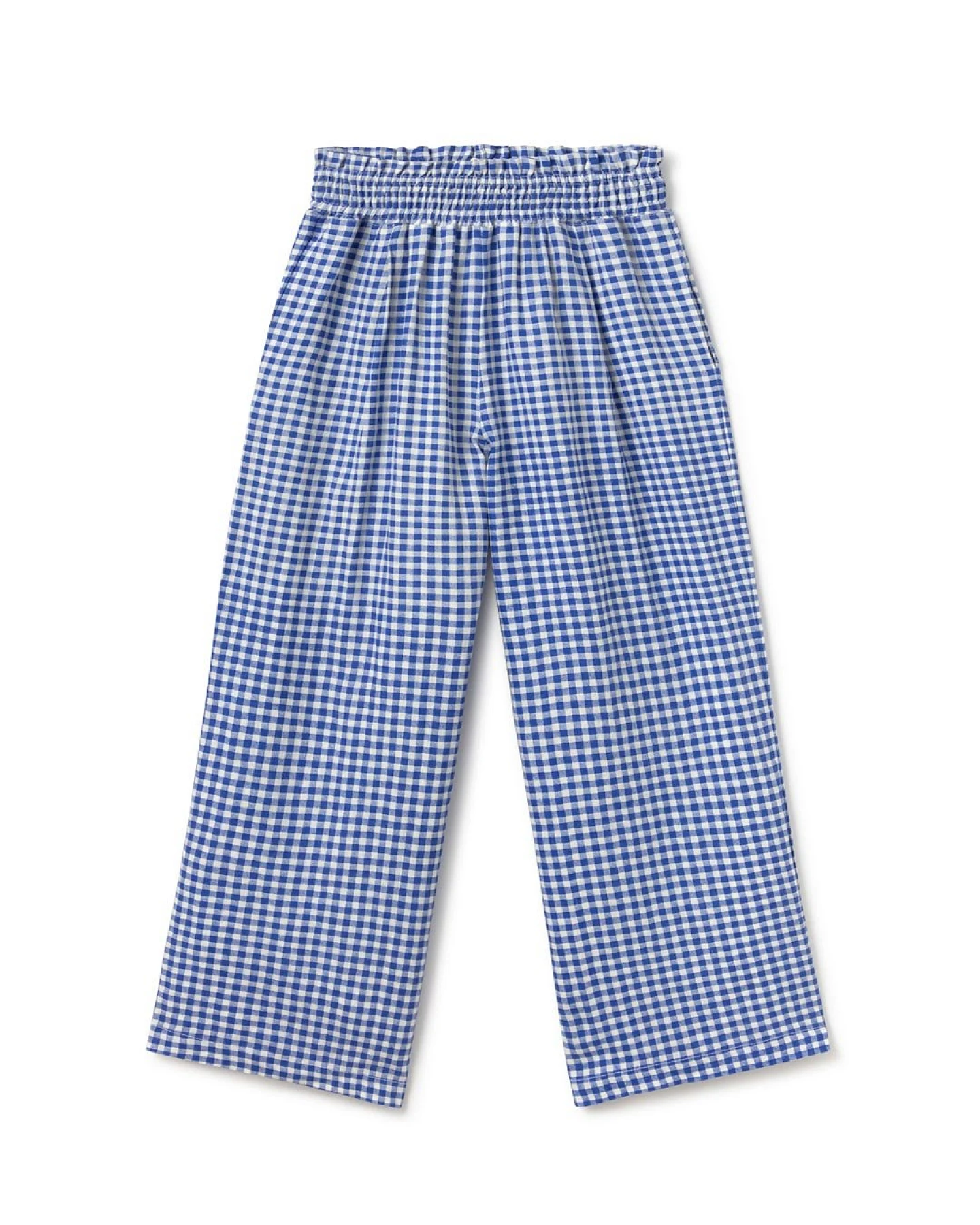 TWOTHIRDS Damen vegan Hose Marianne Vichy Blau – Ansicht 2