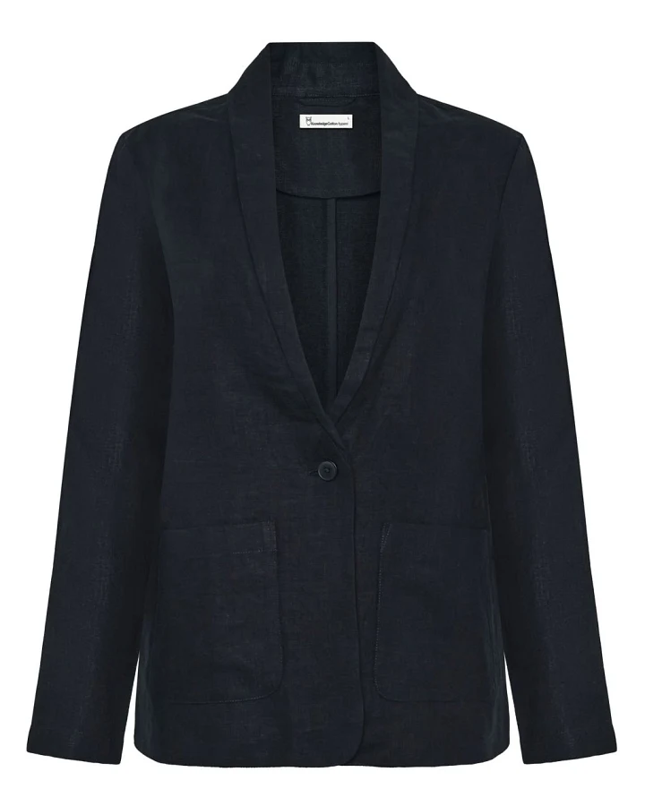 Linen Blazer Black Jet S
