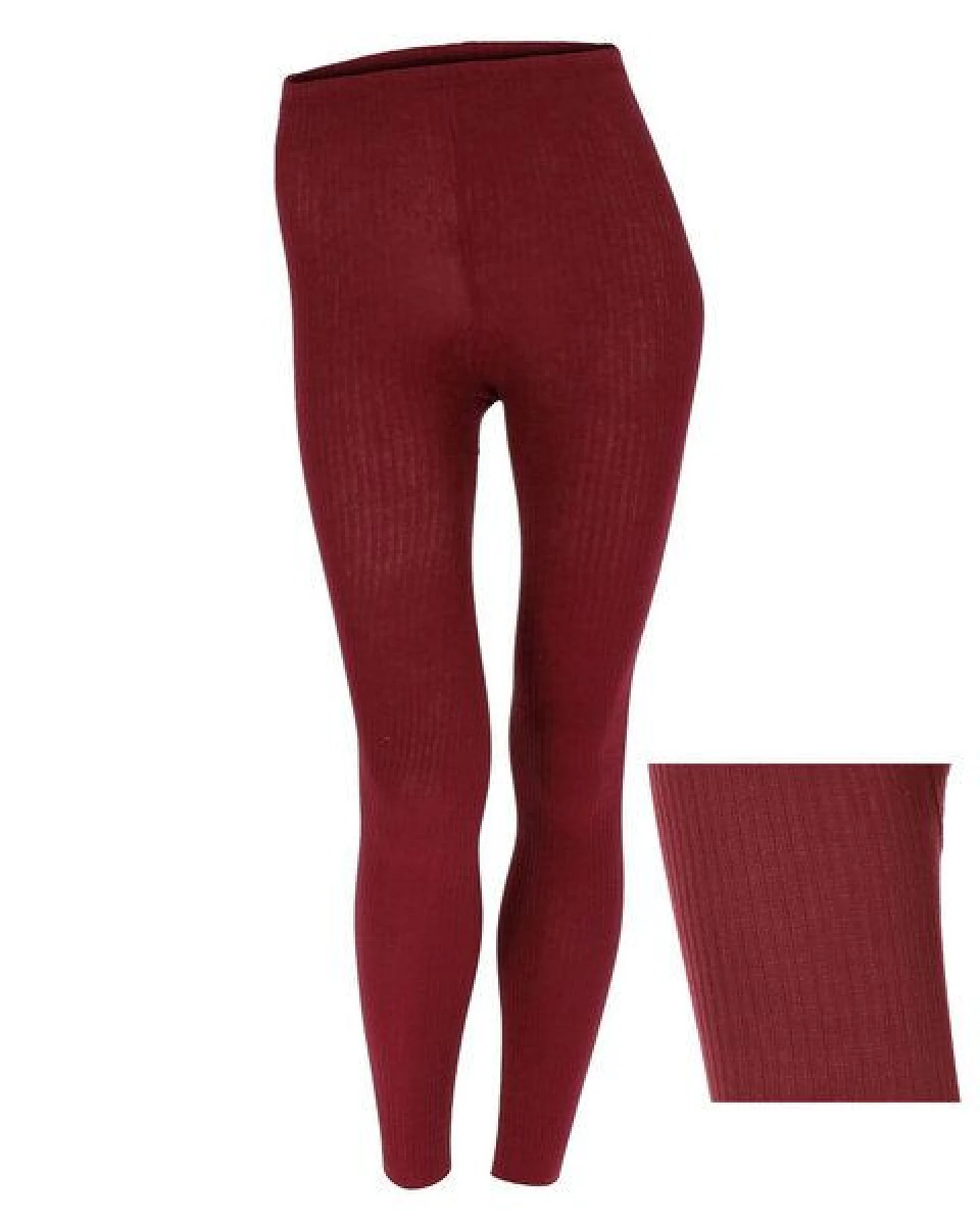 grödo Damen Legging uni Ripp Strick Baumwolle (Bio) mi Elasthan – Ansicht 2