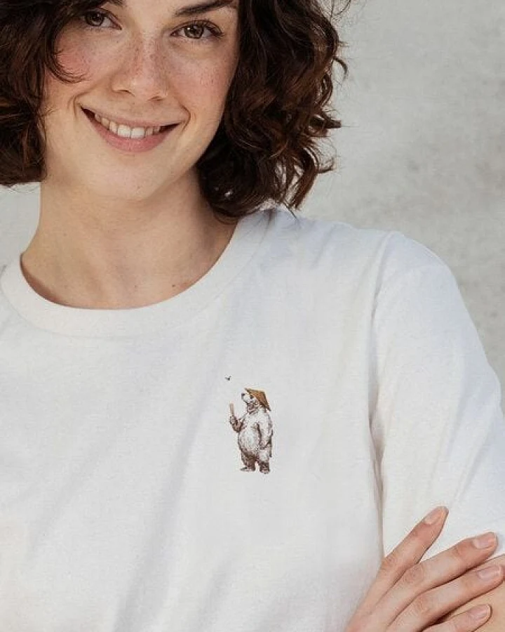 Kultgut Klassik- Shirt - Recycelte Biobaumwolle naturbelassen/ Honeybabe
