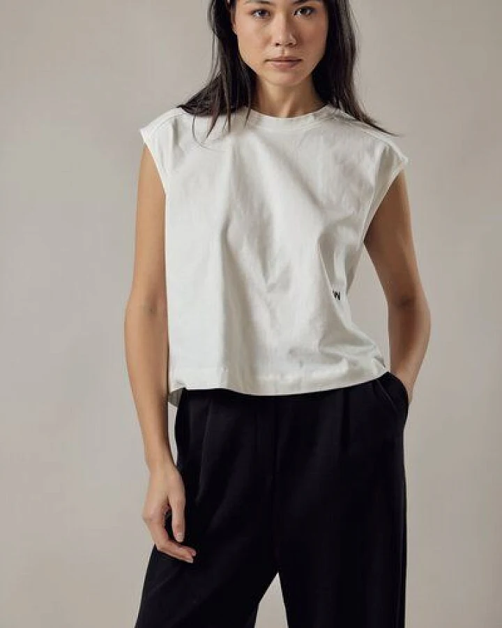 OWN - OFF WITH NATURE Ärmelloses T-Shirt im Loose Fit Off-White