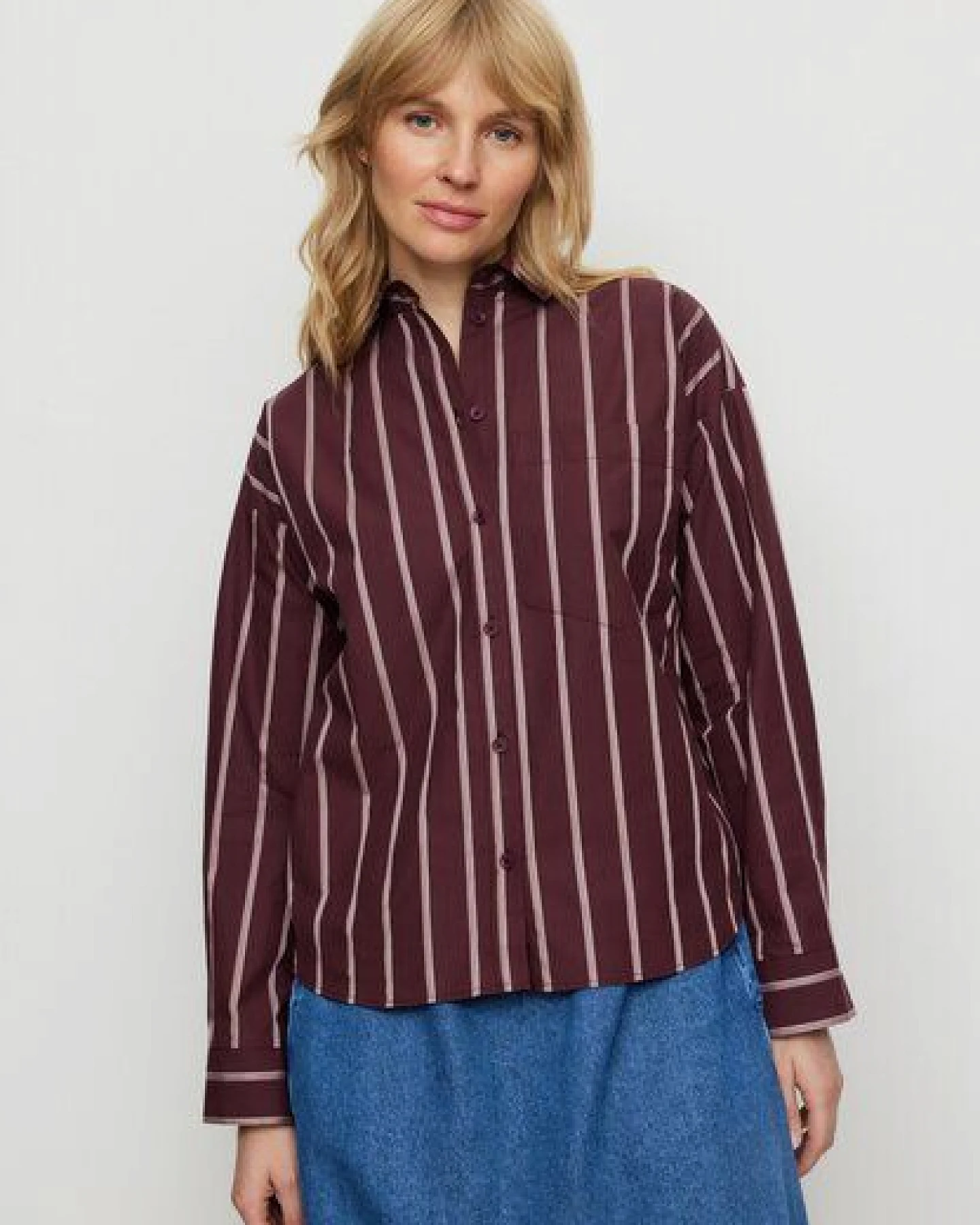 Damen Hemdbluse aus Bio-Baumwolle - FORSYTHIA STRIPES - recolution – Ansicht 3