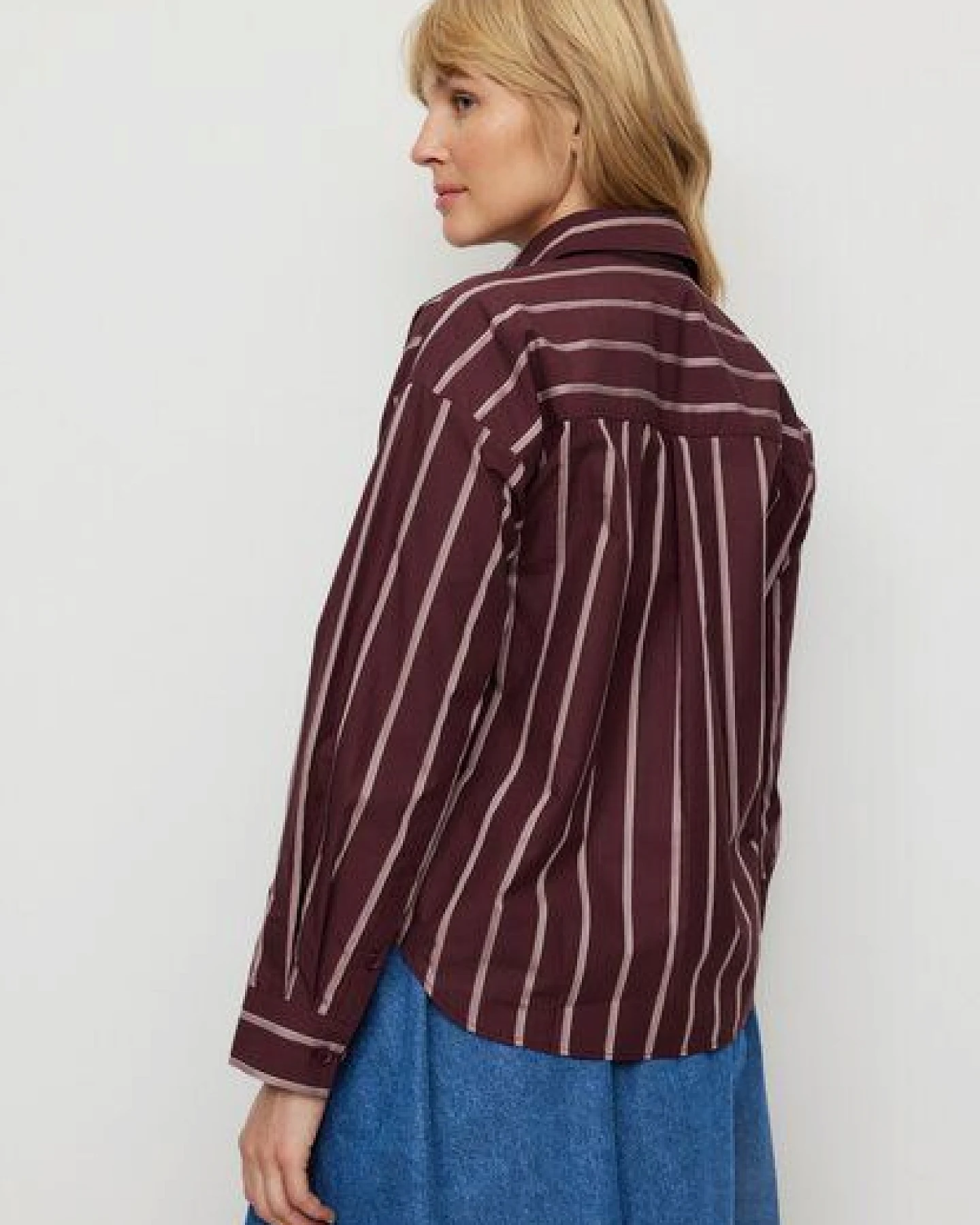 Damen Hemdbluse aus Bio-Baumwolle - FORSYTHIA STRIPES - recolution – Ansicht 4