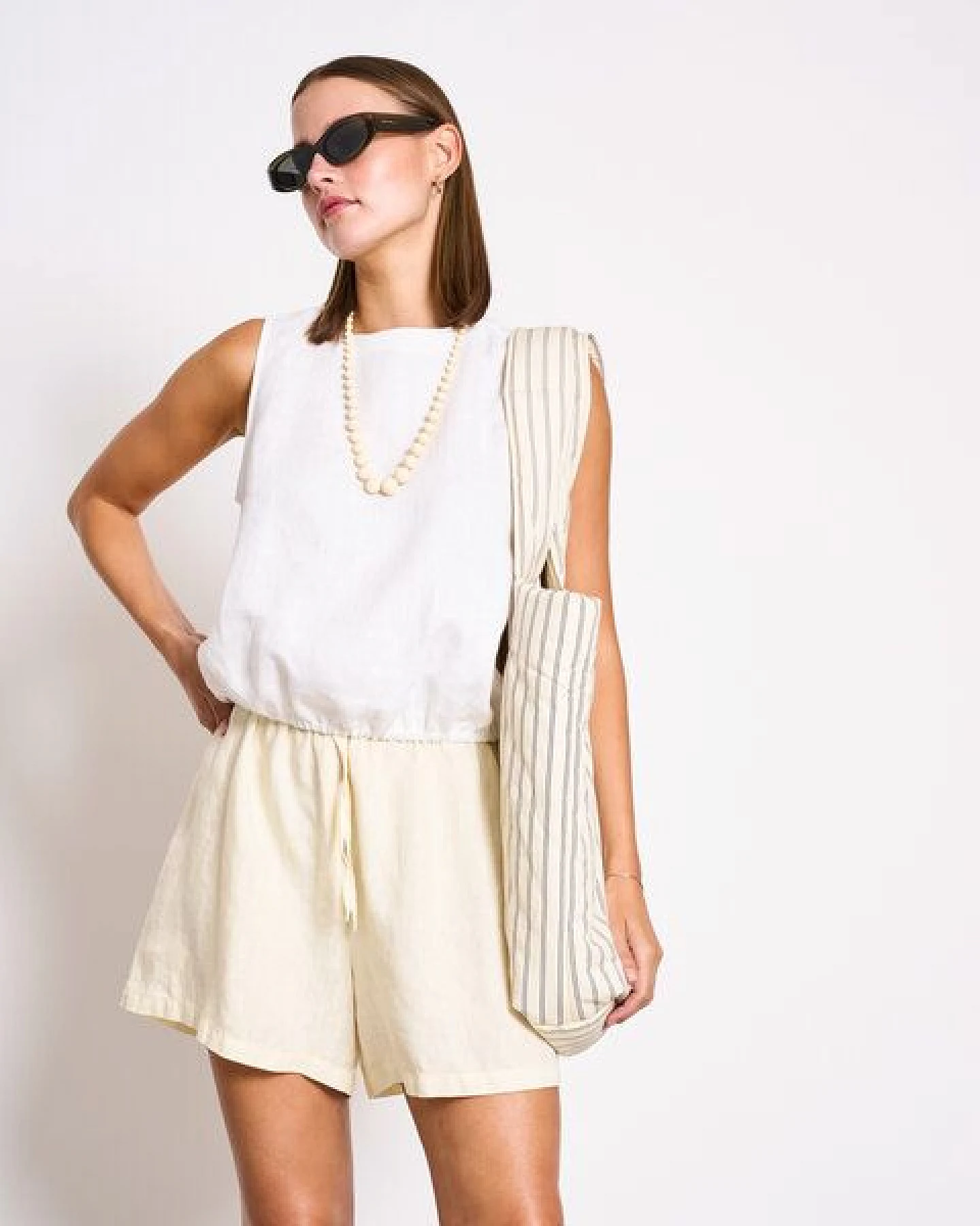 JAN N JUNE Cropped Leinen-Top LUPIN – Ansicht 2