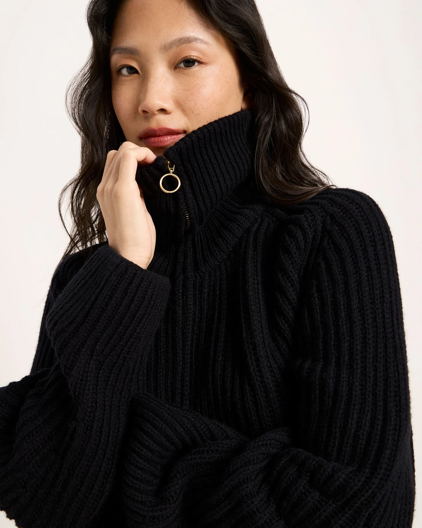 Strickjacke in Rippoptik (GOTS) – Ansicht 3