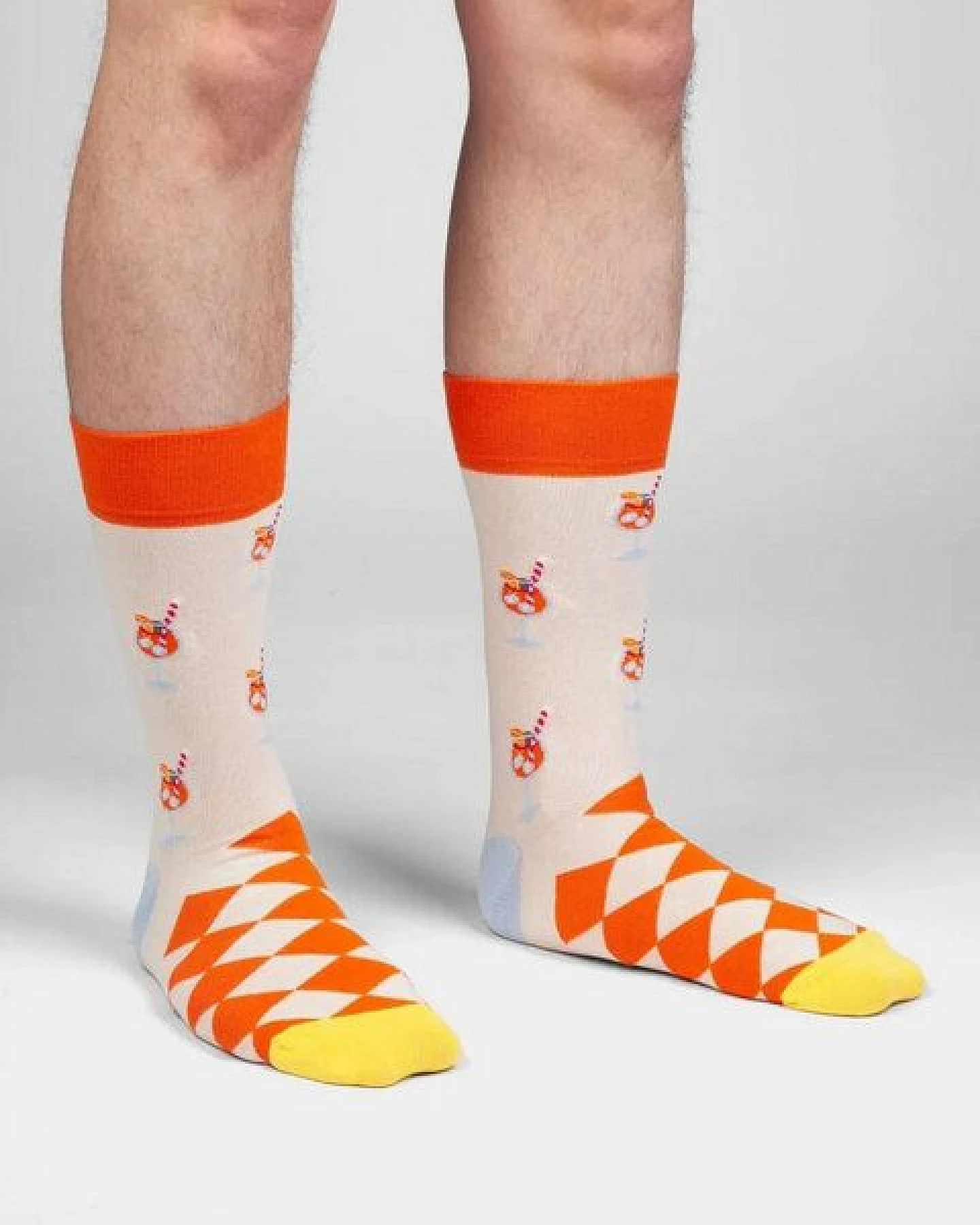 DillySocks Socken Aperol Vibes aus Biobaumwoll-Mix – Ansicht 3