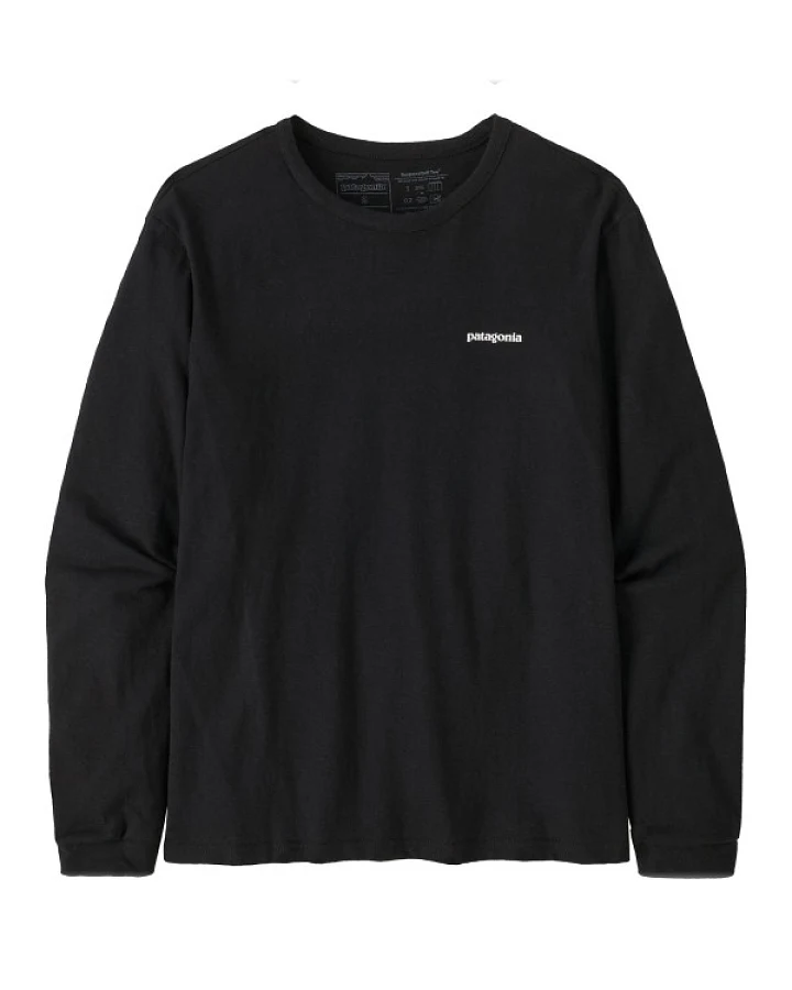 Patagonia - Women's L/S P-6 Logo Responsibili-Tee - Longsleeve Gr S schwarz
