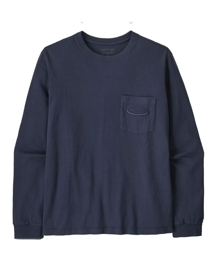 Patagonia - L/S MW '95 Oval Logo Pocket Tee - Longsleeve Gr XS blau