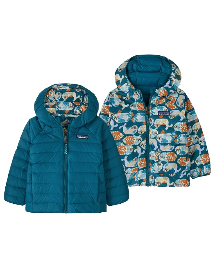 Patagonia - Baby Reversible Down Sweater Hoody - Daunenjacke Gr 3-6 Months blau