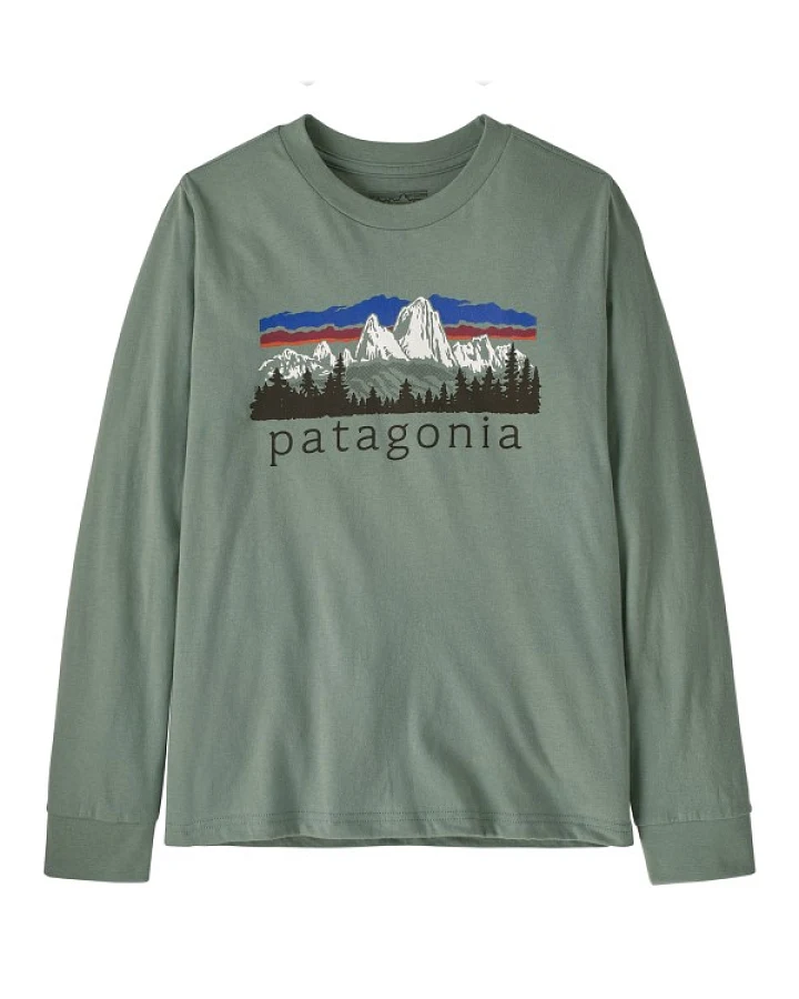 Patagonia - Kid's L/S Graphic T-Shirt - Pullover Gr XL grün/oliv
