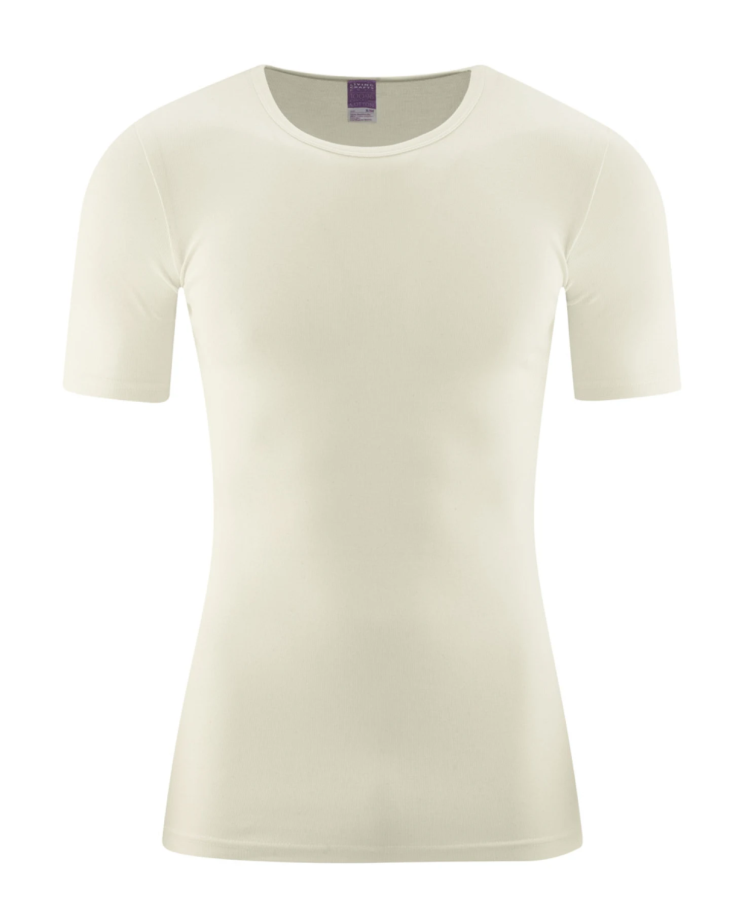 Herren Kurzarm-Shirt Beige – Ansicht 2