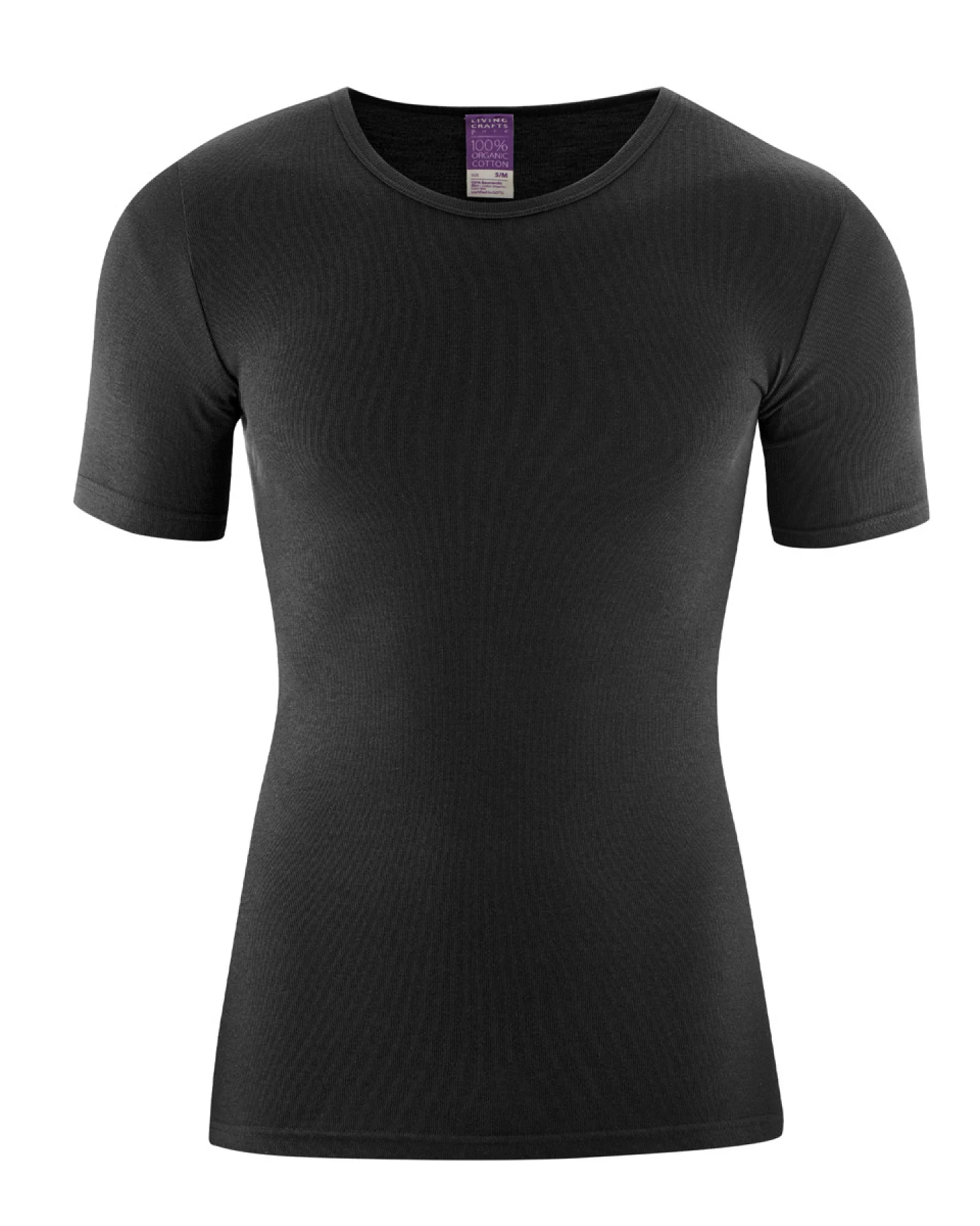Herren Kurzarm-Shirt Schwarz – Ansicht 2