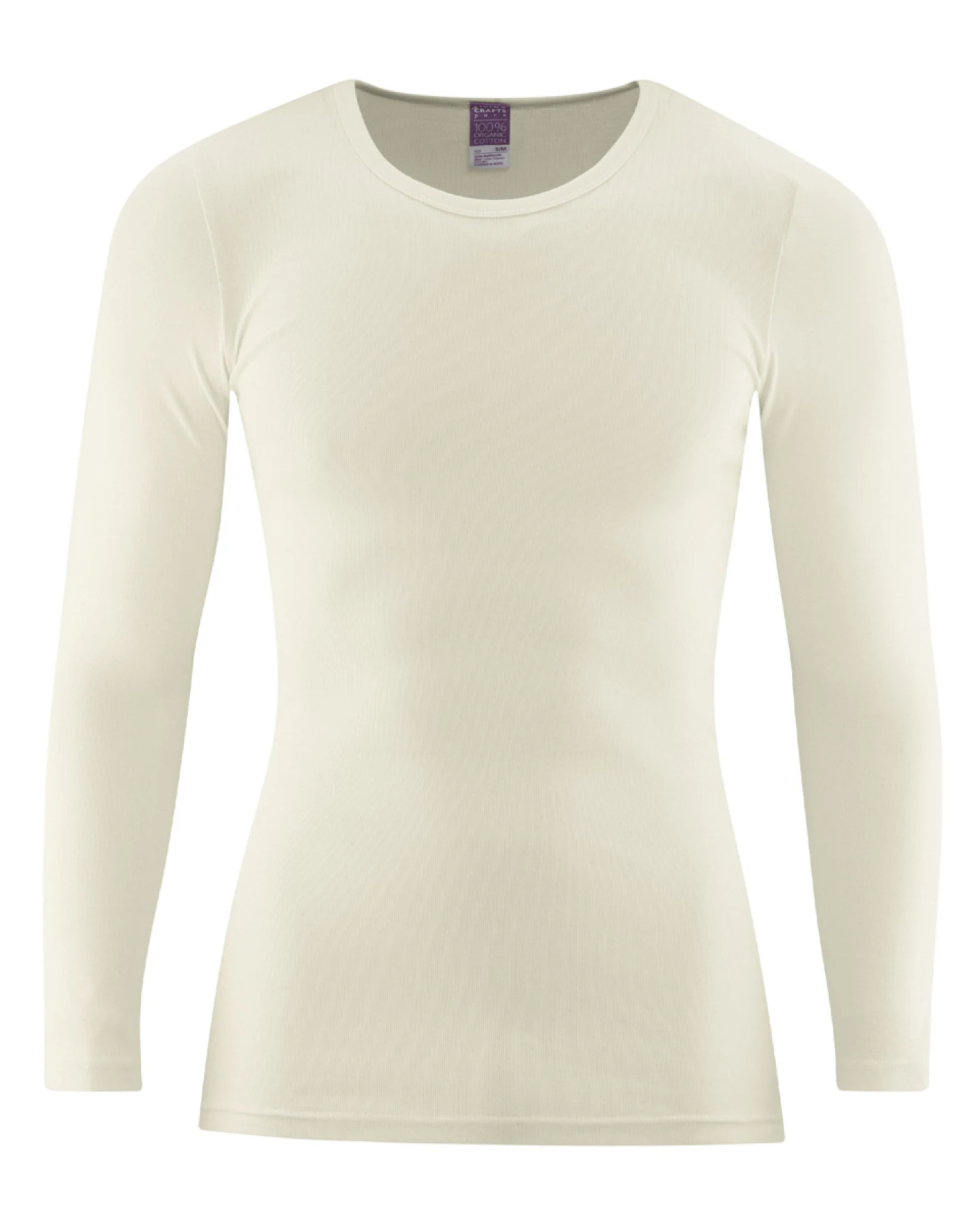 Herren Langarm-Unterhemd Beige – Ansicht 2