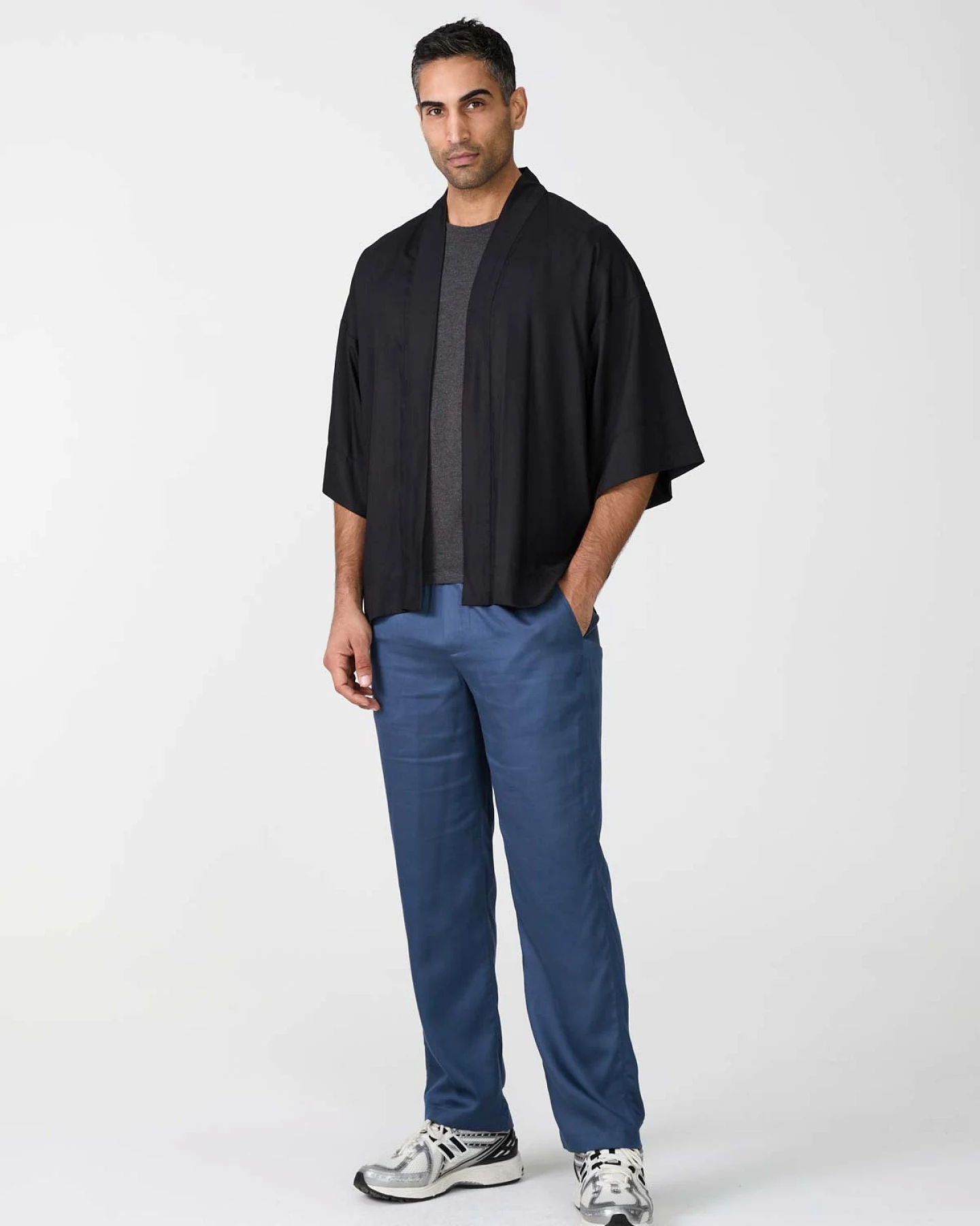 Yahmo Herren vegan Kimono Erich Schwarz – Ansicht 2