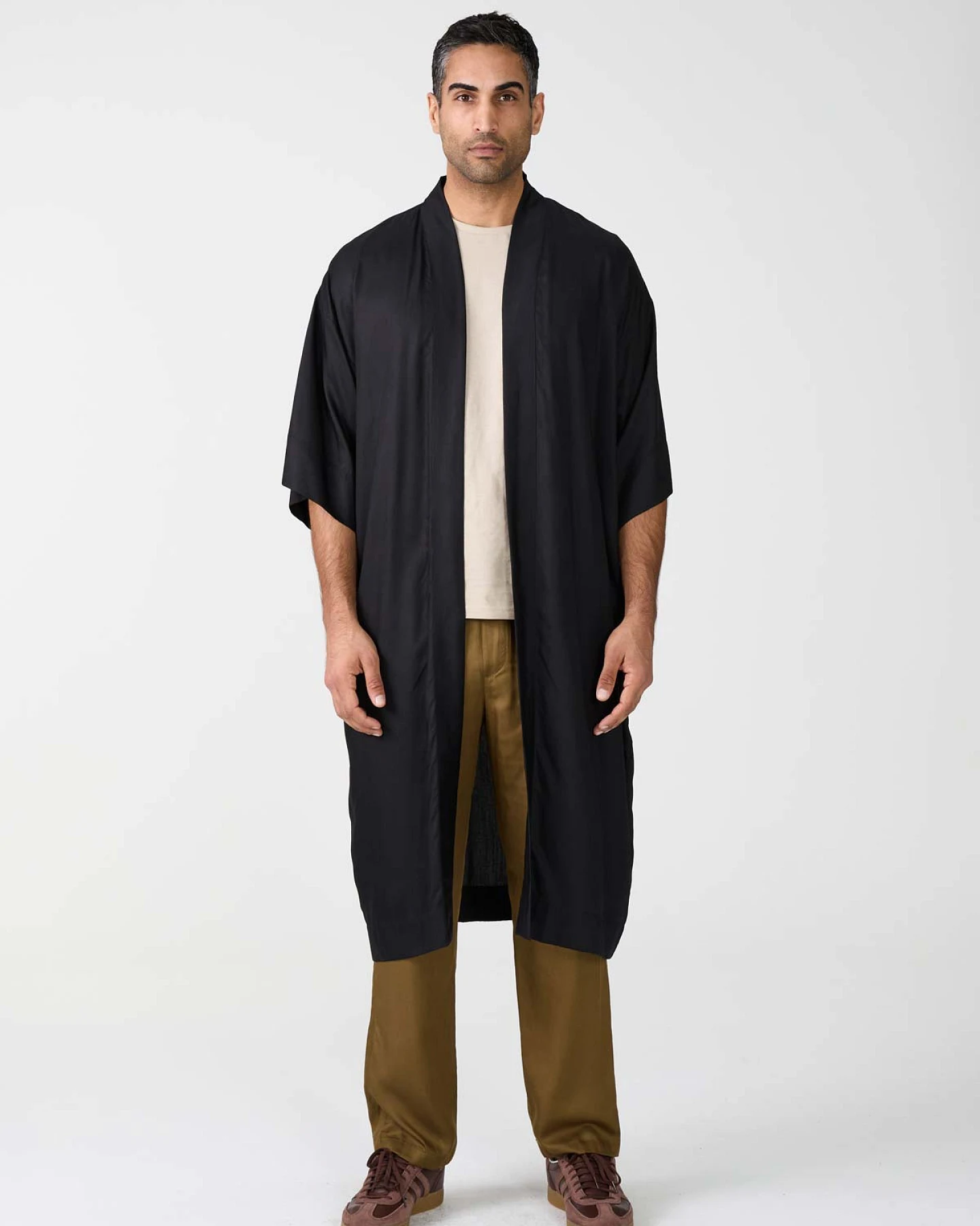 Yahmo Herren vegan Kimono Kalle Schwarz – Ansicht 2