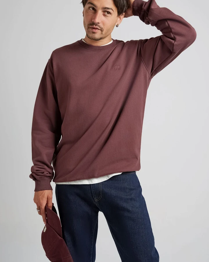 Trendsplant Herren vegan Sweatshirt Essential Puce Purple