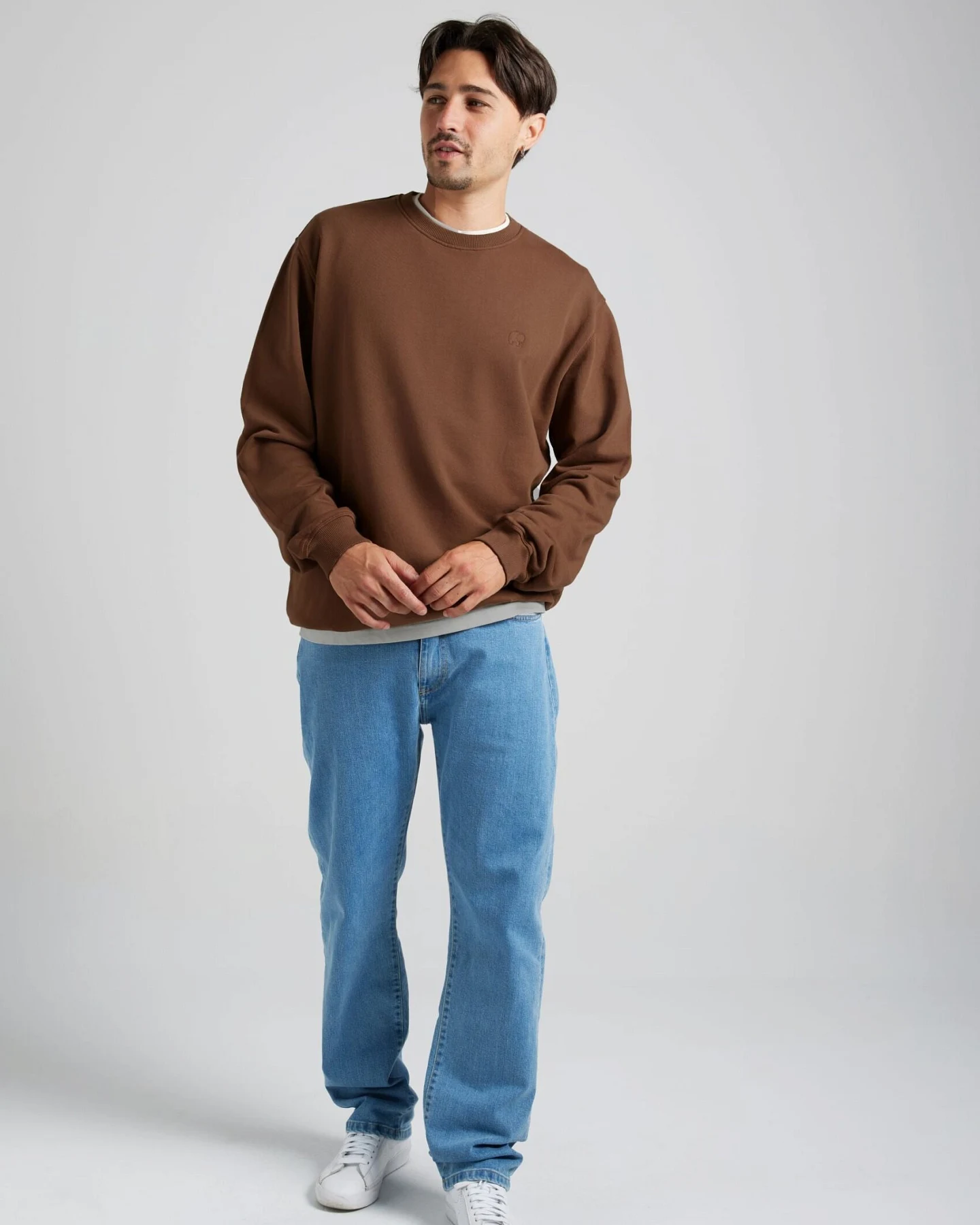 Trendsplant Herren vegan Sweatshirt Essential Carafe Brown – Ansicht 2