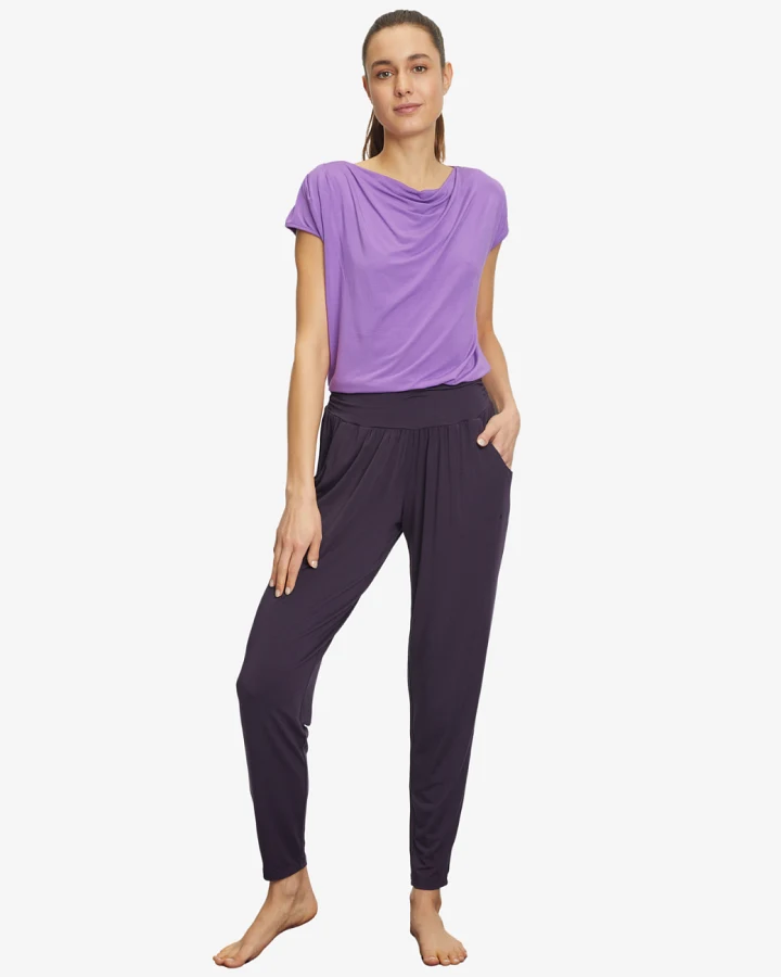 Curare Long Pants Relaxed - Dark Aubergine S