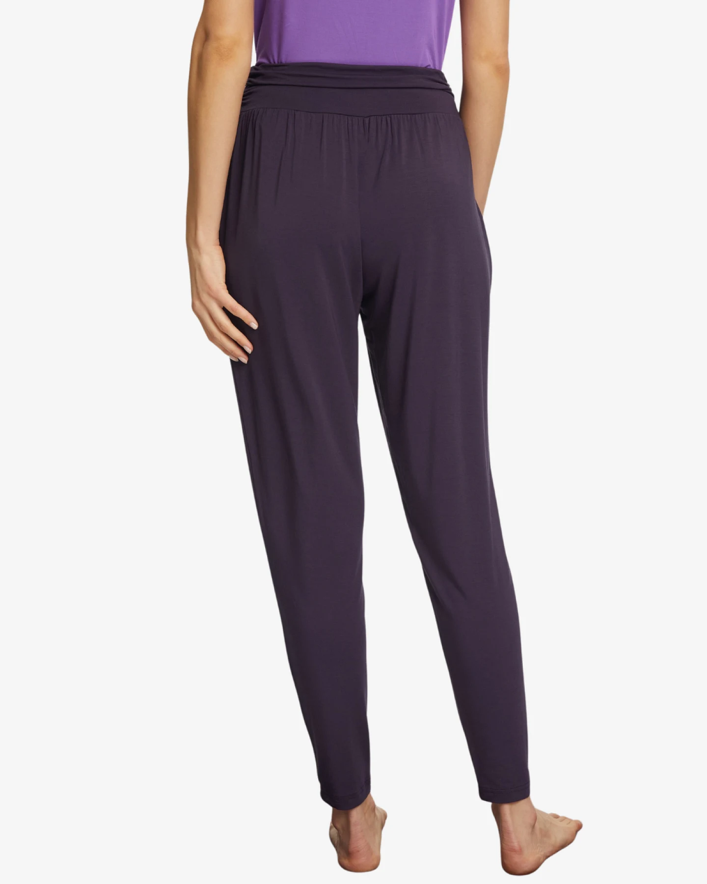 Curare Long Pants Relaxed - Dark Aubergine S – Ansicht 3