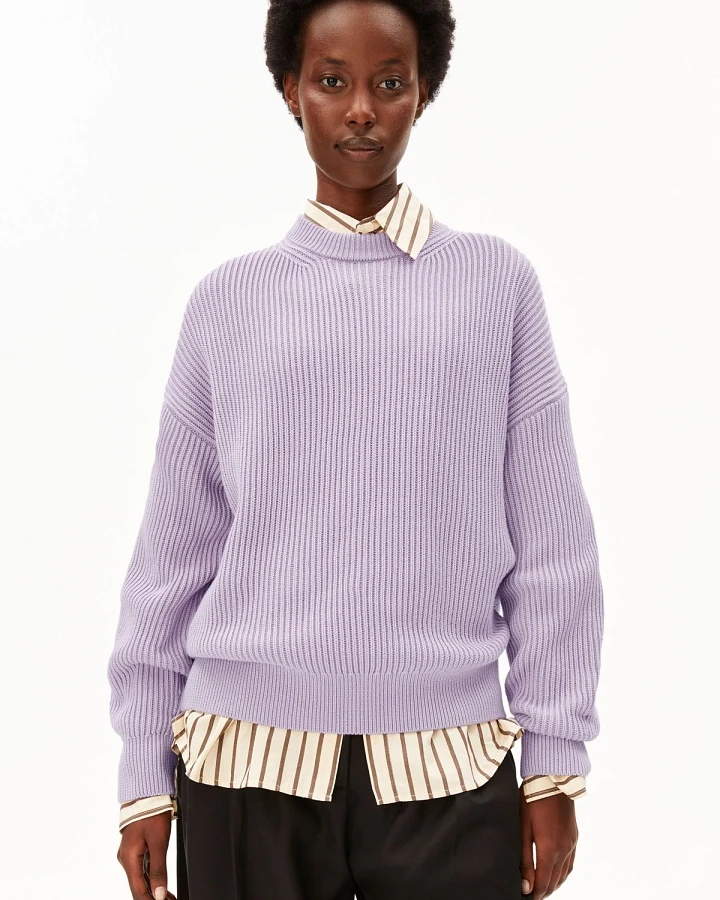 Produktseite: Strickpullover Vanisé Rib Helllila