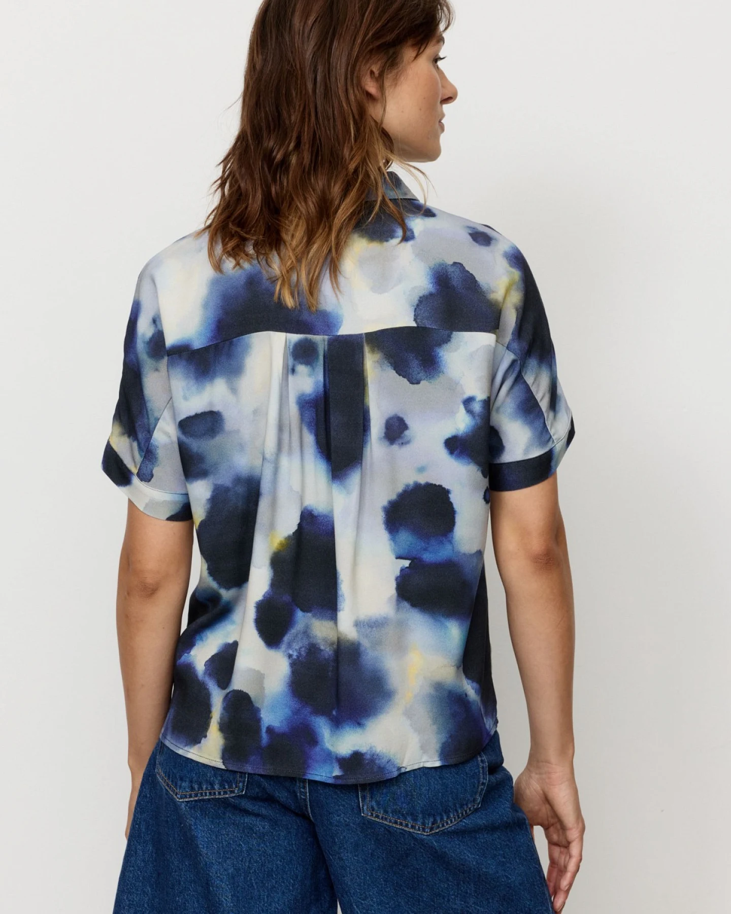Bluse Lotus Waterdrop Blau – Ansicht 2