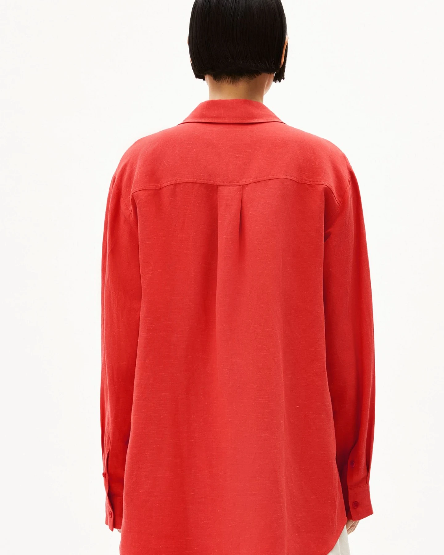 Bluse Langarm Maalgaa Lino Rot – Ansicht 5