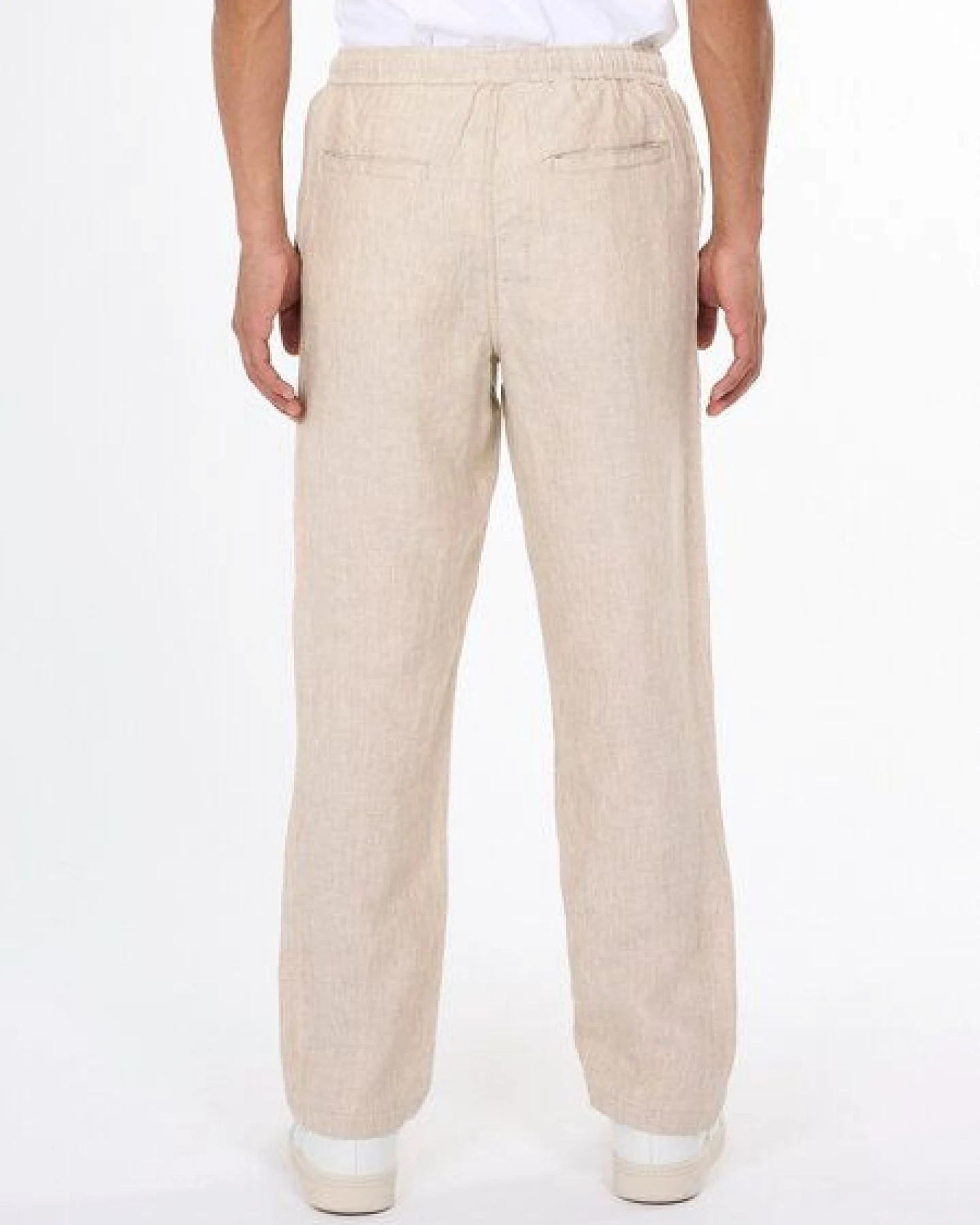 KnowledgeCotton Apparel Lange Hose FIG Loose aus Bio-Leinen – Ansicht 4