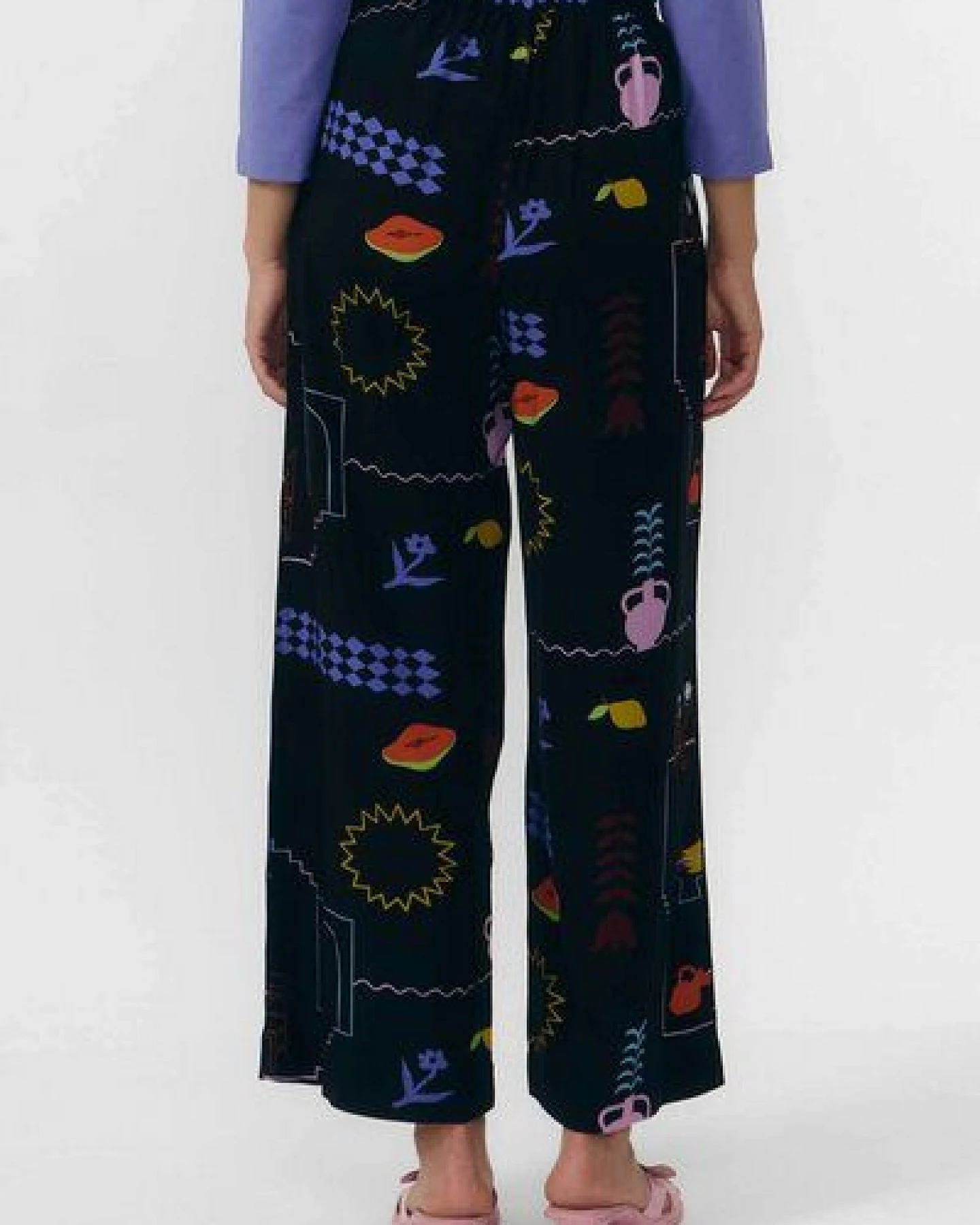Suite13lab Damenculotte HATTA Viskose im Holiday-Print – Ansicht 4