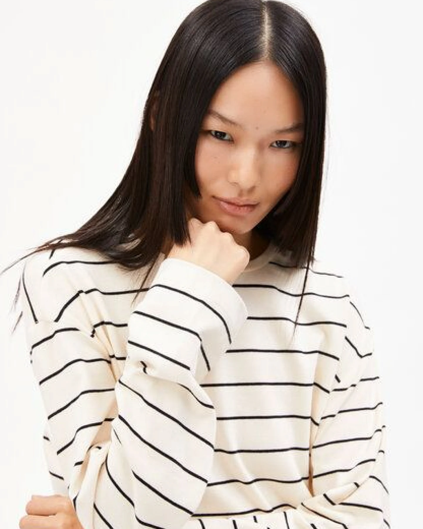 ARMEDANGELS MARYNAA FINE STRIPE Damen Longsleeve aus Bio-Baumwoll Mix – Ansicht 3