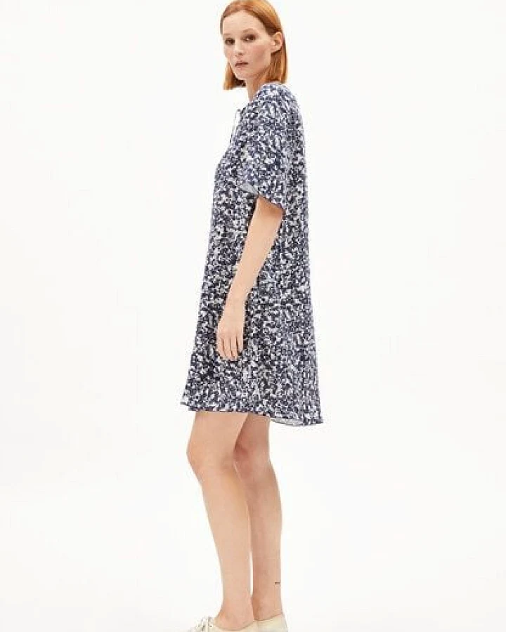 ARMEDANGELS MAAERHA MOSAIC LINO Damen Webkleid aus Leinen-Mix
