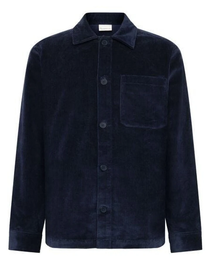 KnowledgeCotton Apparel Cord-Hemd 8-WALES Overshirt aus Bio-Baumwolle