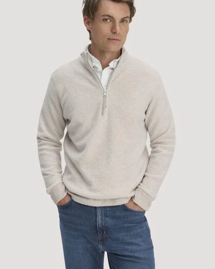 hessnatur Fleece Troyer Relaxed aus reiner Bio-Baumwolle
