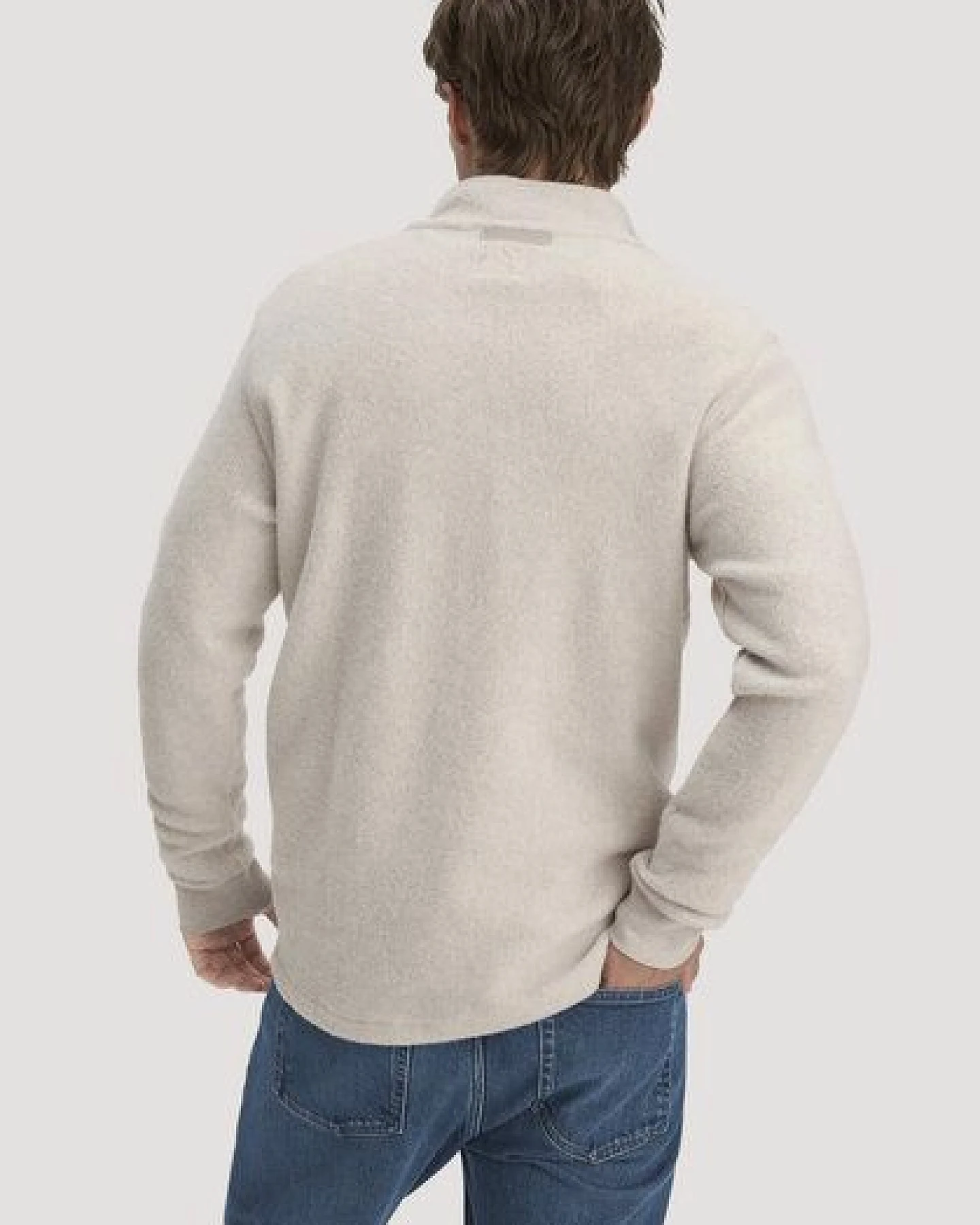 hessnatur Fleece Troyer Relaxed aus reiner Bio-Baumwolle – Ansicht 2