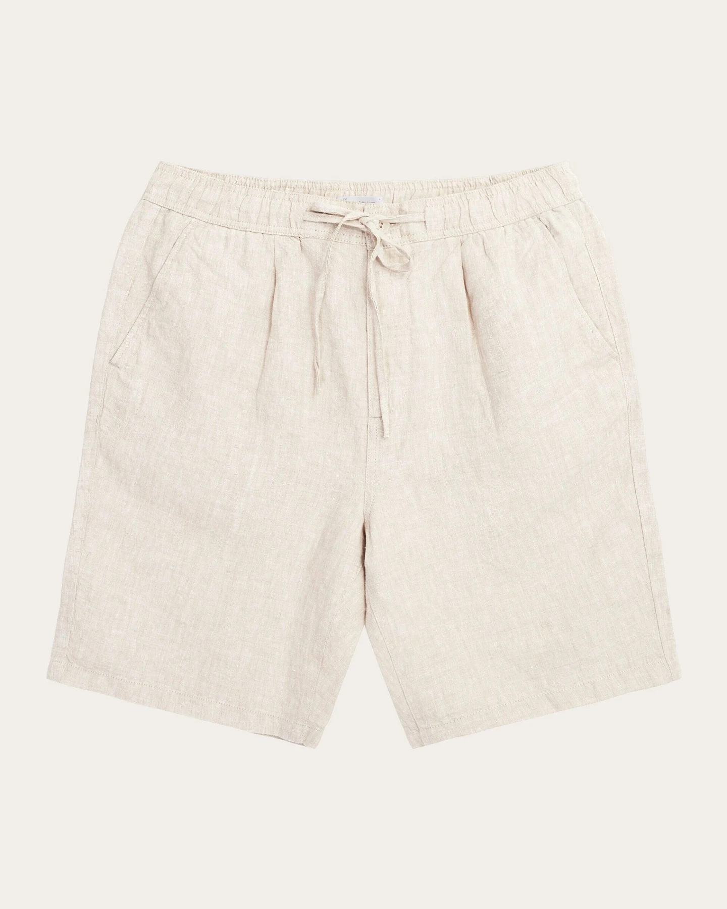 KnowledgeCotton Apparel Herren vegan Shorts Loose Leinen Light Feather Grau – Ansicht 2