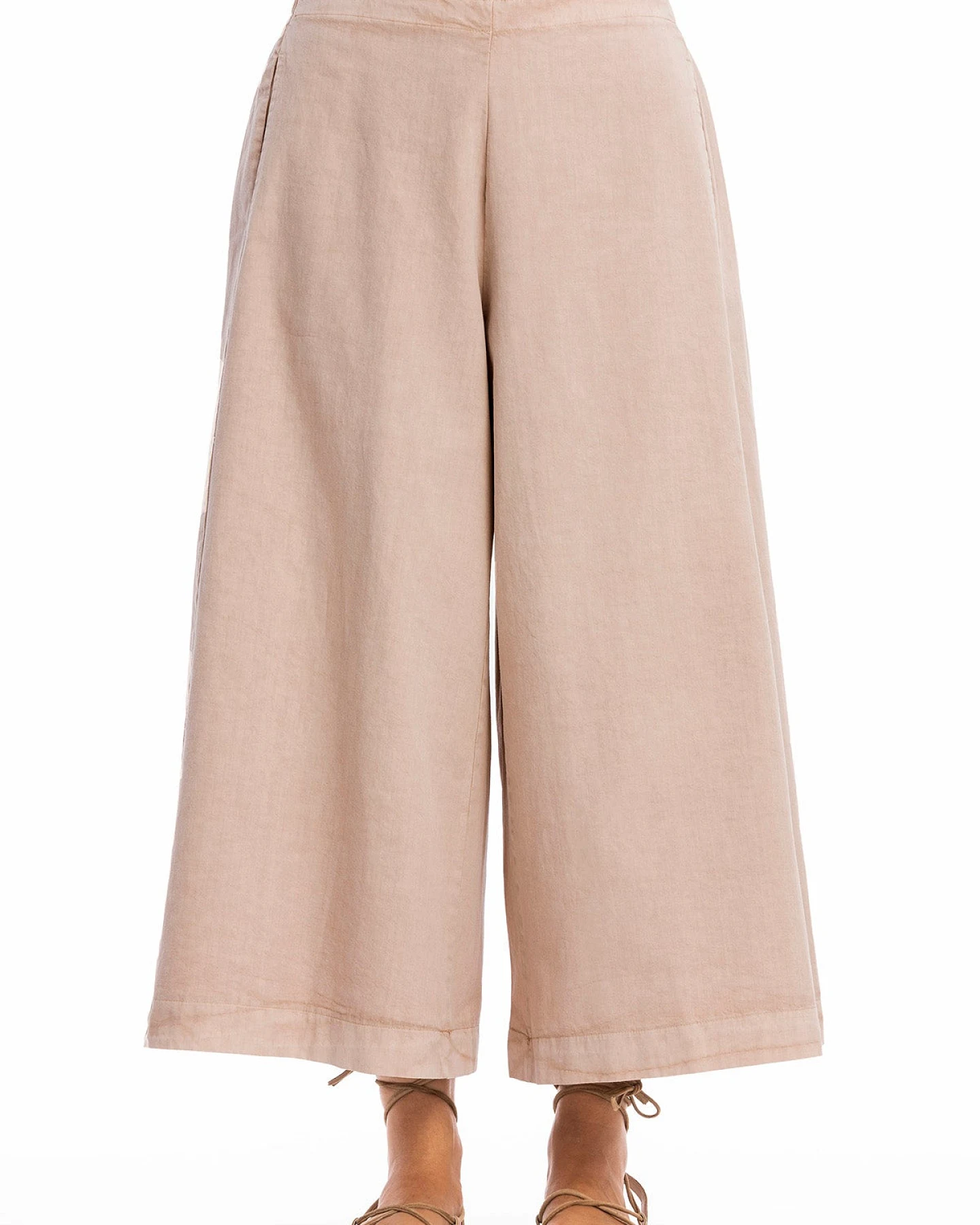 RAVENS VIEW IBIZA Damen vegan Hose Paloma Taupe Braun – Ansicht 2