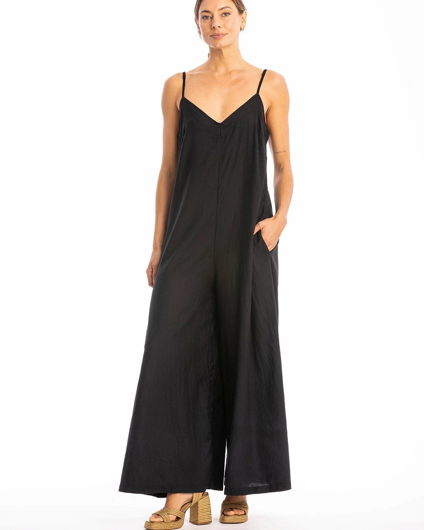 RAVENS VIEW IBIZA Damen vegan Jumpsuit Kiera Schwarz – Ansicht 2