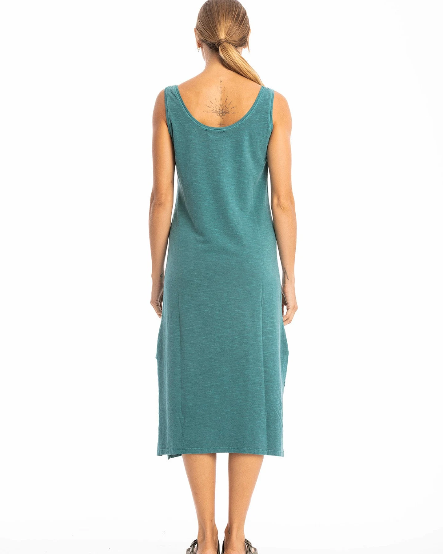 RAVENS VIEW IBIZA Damen vegan Kleid Demi Aqua Grün – Ansicht 2